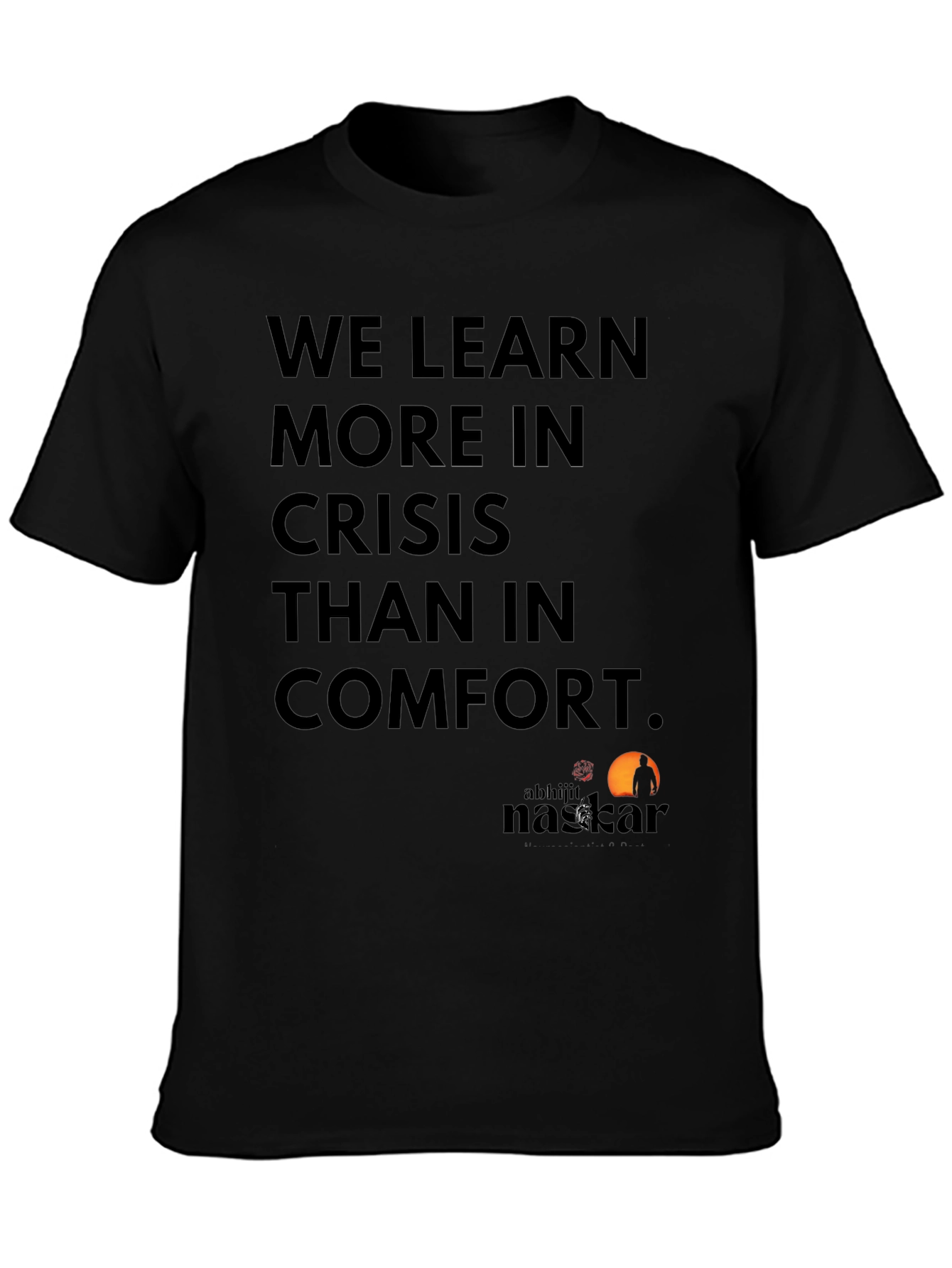 Black Crisis Comfort T-Shirt - Motivational Design view 3