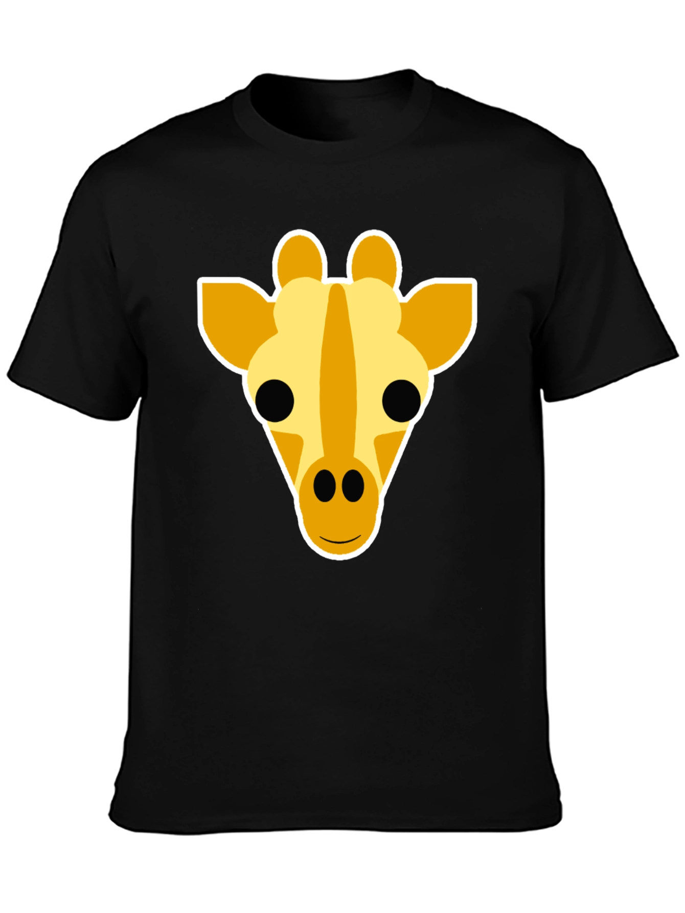 Black Giraffe Graphic Tee - Black Cotton T-Shirt view 3