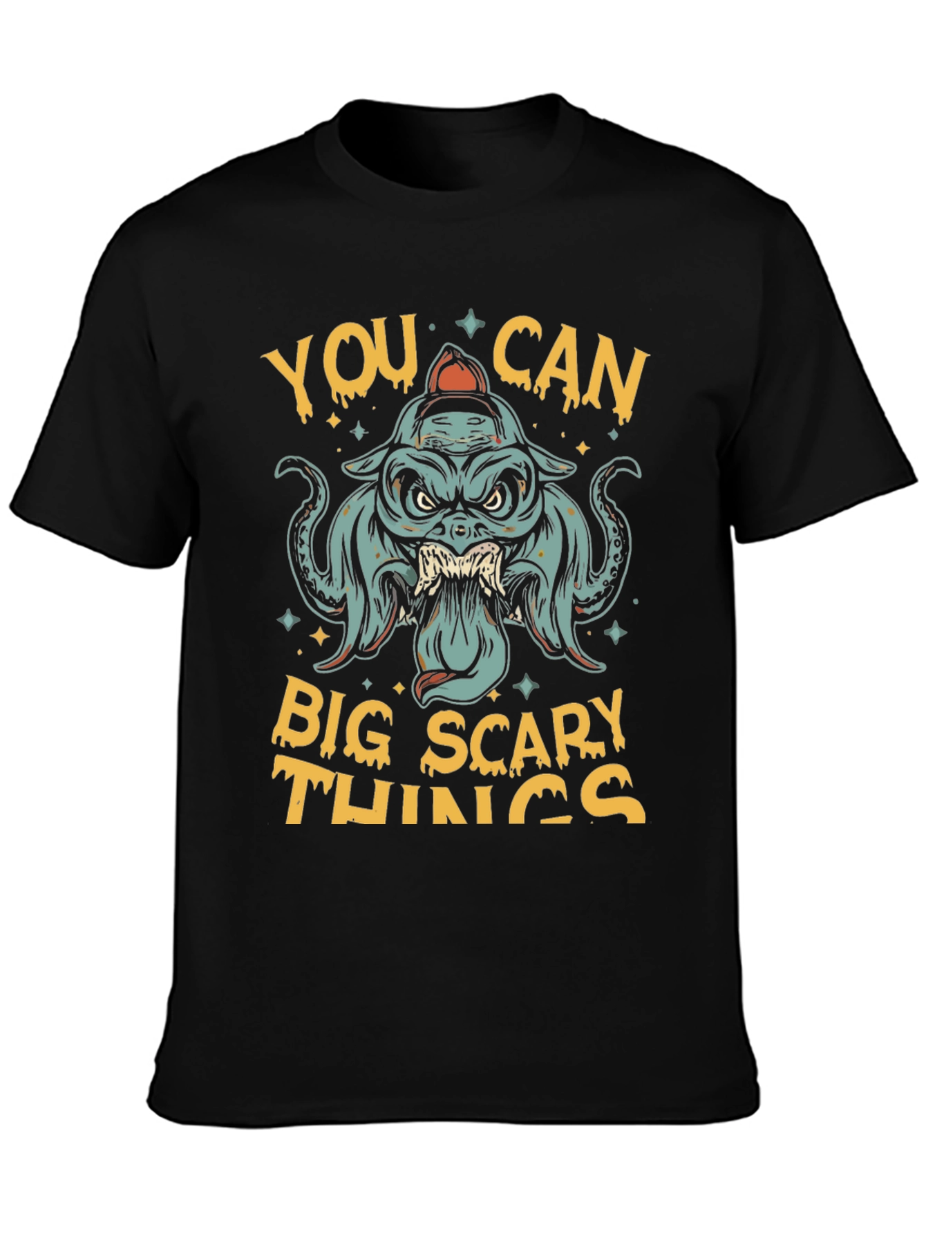 Black Big Scary Things Graphic Tee - Men's view 3