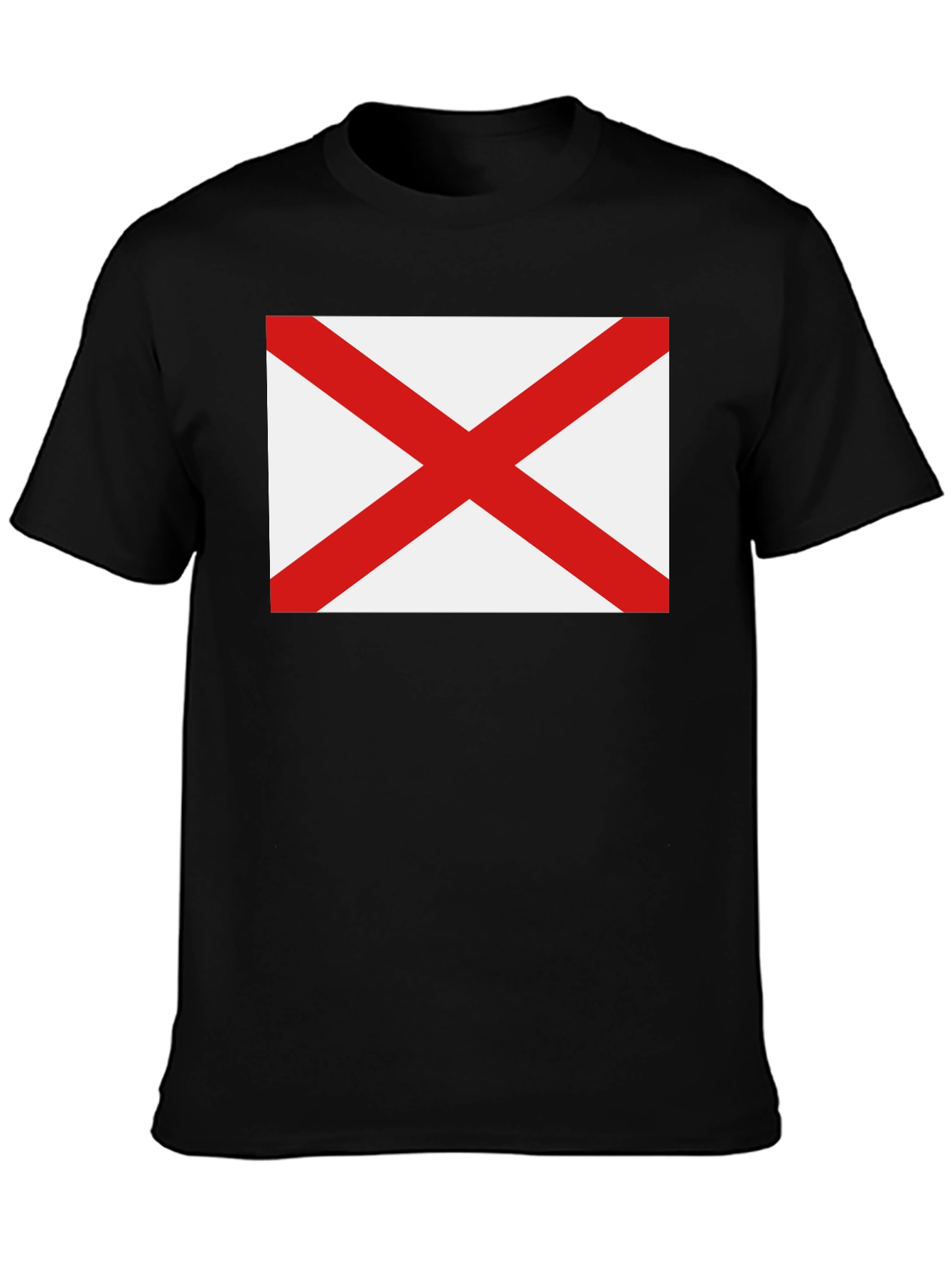 Black Alabama Flag Graphic T-Shirt - Black view 3