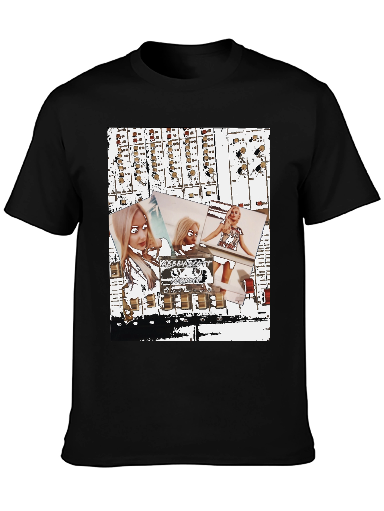 Black Abstract Abbey Scott Graphic Tee view 3