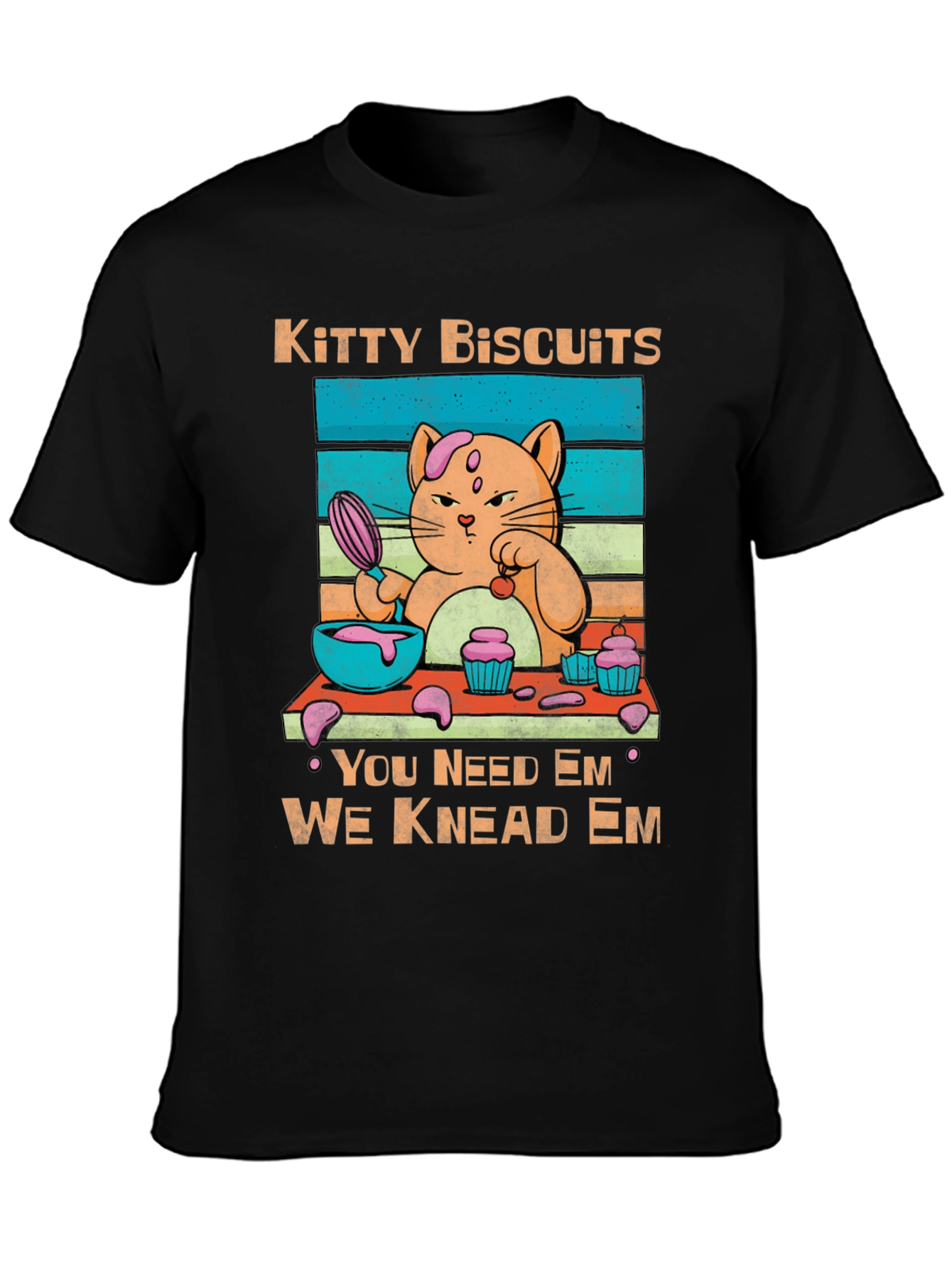 Black Kitty Biscuits Graphic Tee view 3