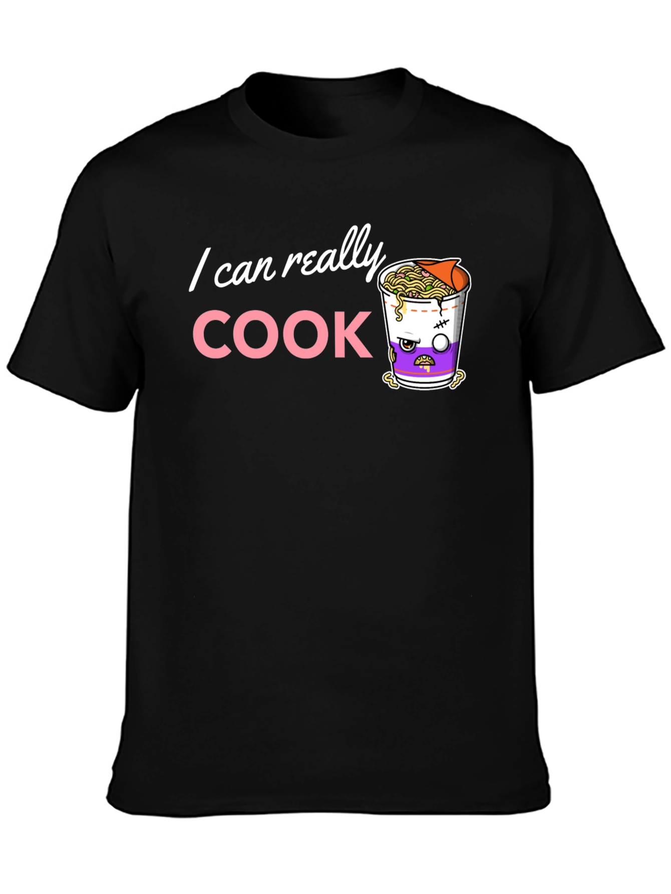 Black I Can Really Cook T-Shirt view 3