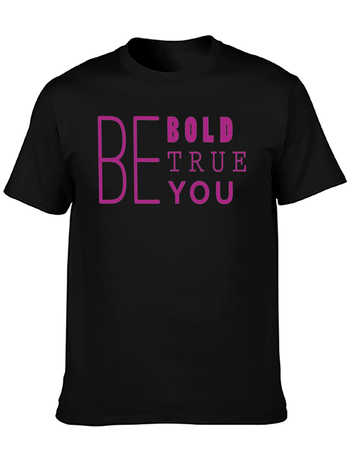 Black Be Bold True You Graphic Tee - Black view 3