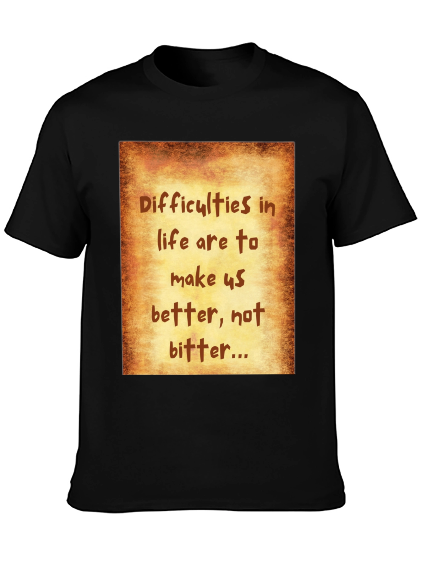 Black Inspirational Quote Graphic Tee - Black view 3