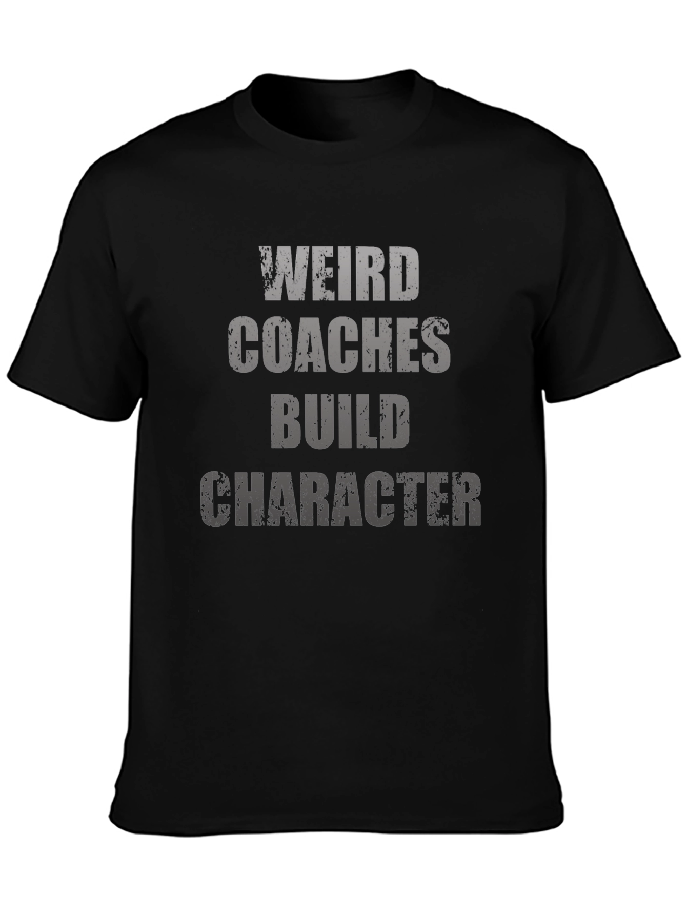 Black Weird Coaches Build Character T-Shirt - Black view 3