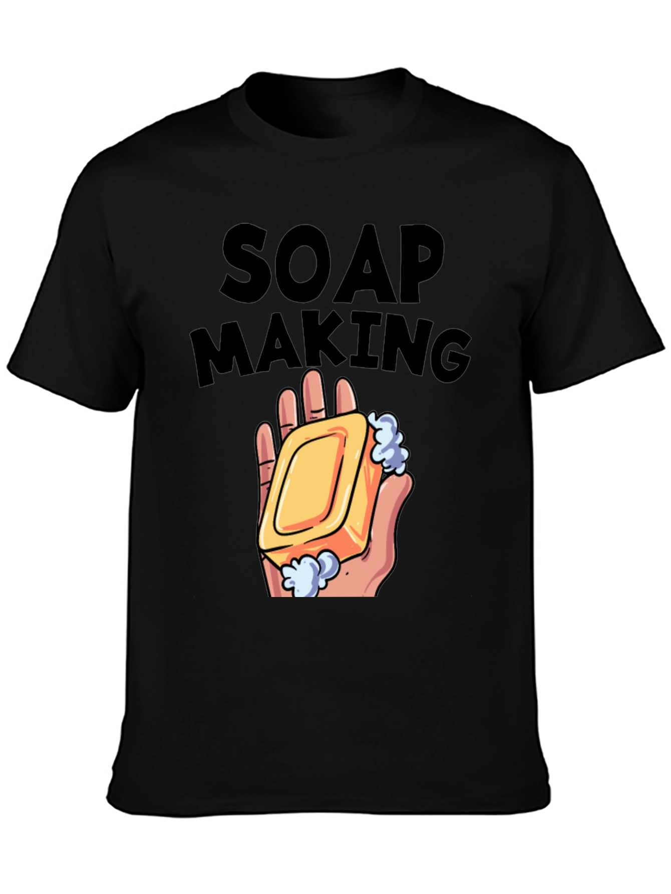 Black Soap Making Graphic T-Shirt view 3