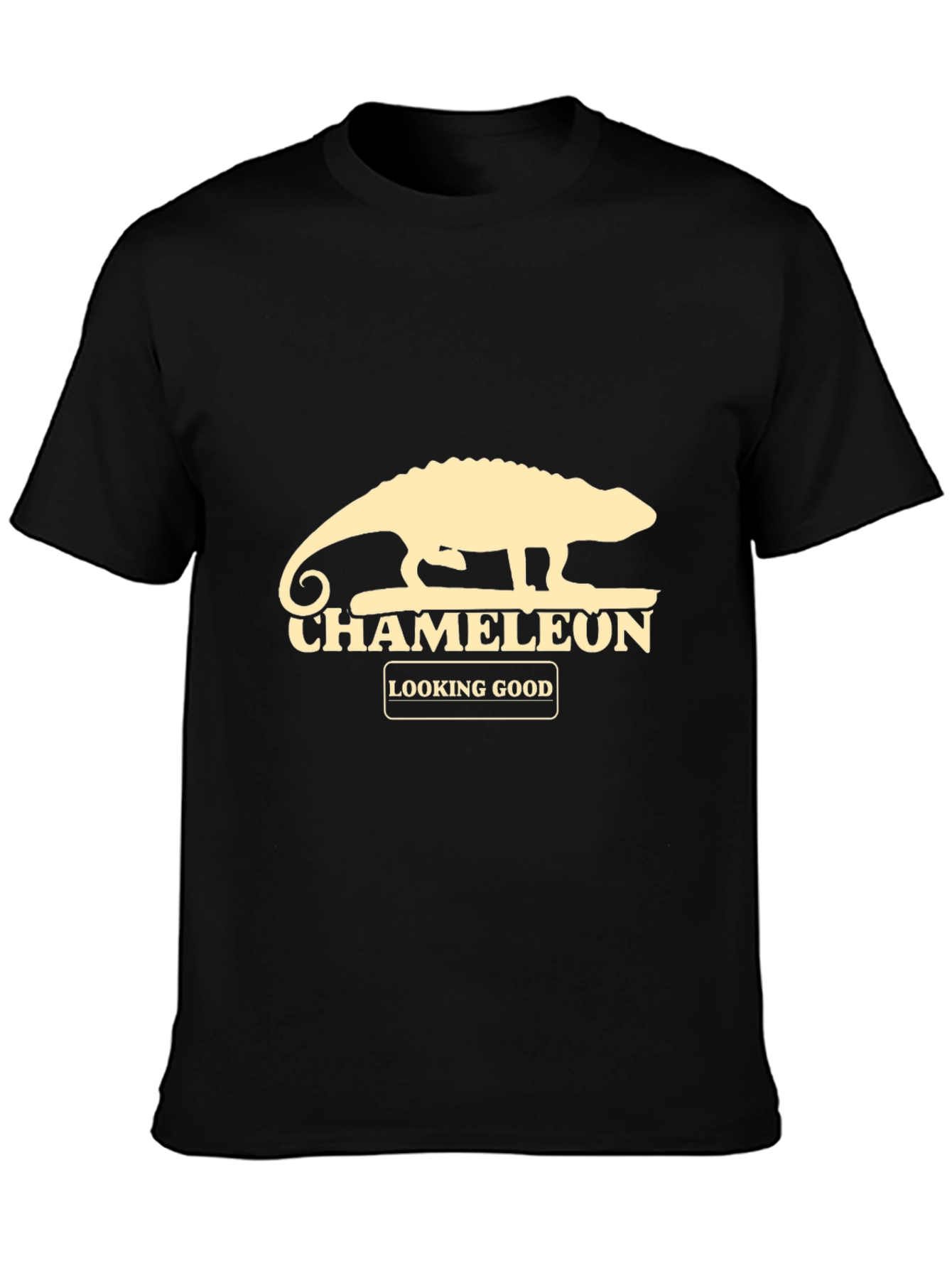Black Chameleon Graphic T-Shirt - Looking Good view 3