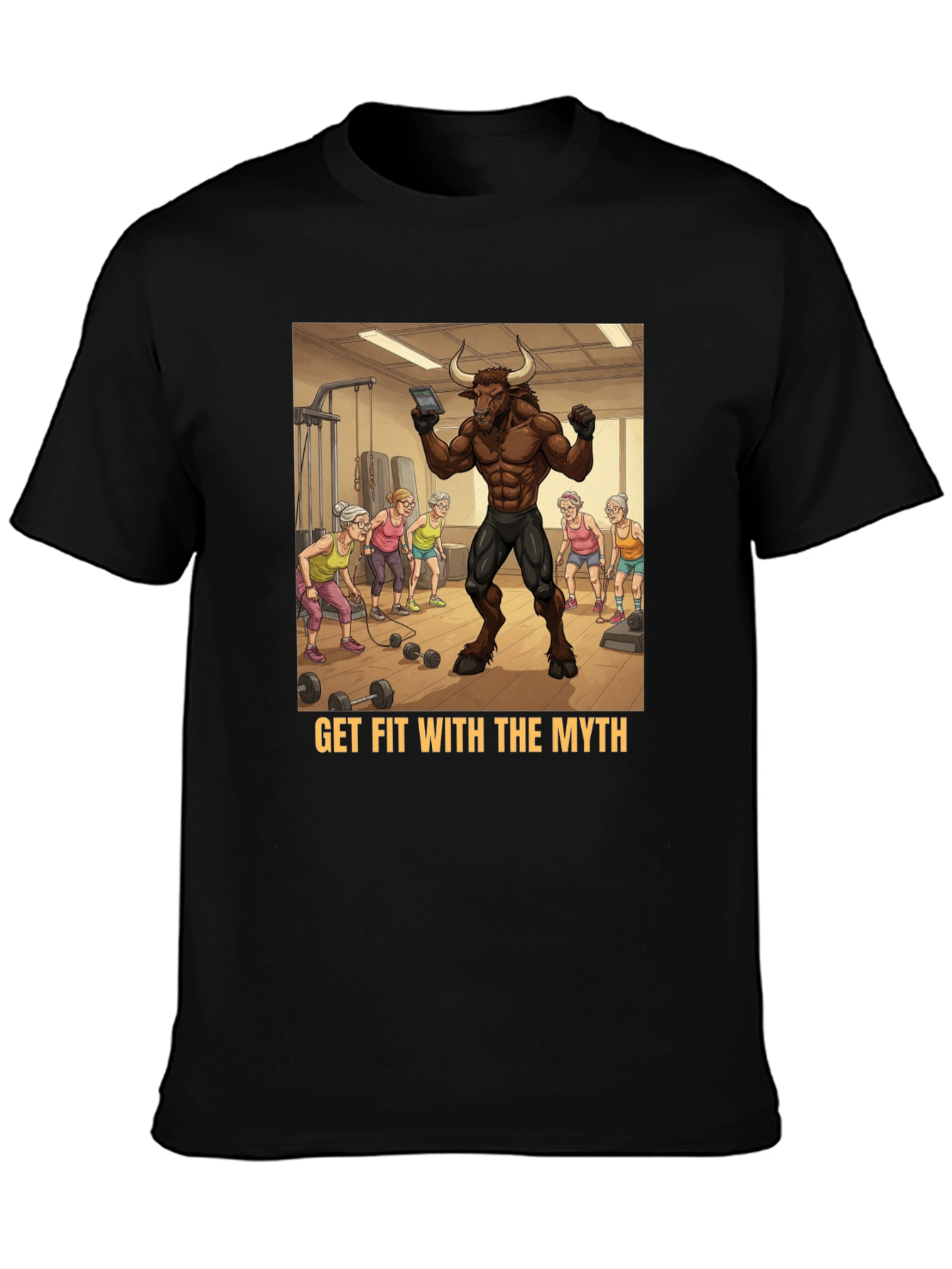 Black Get Fit With The Myth Tee view 3