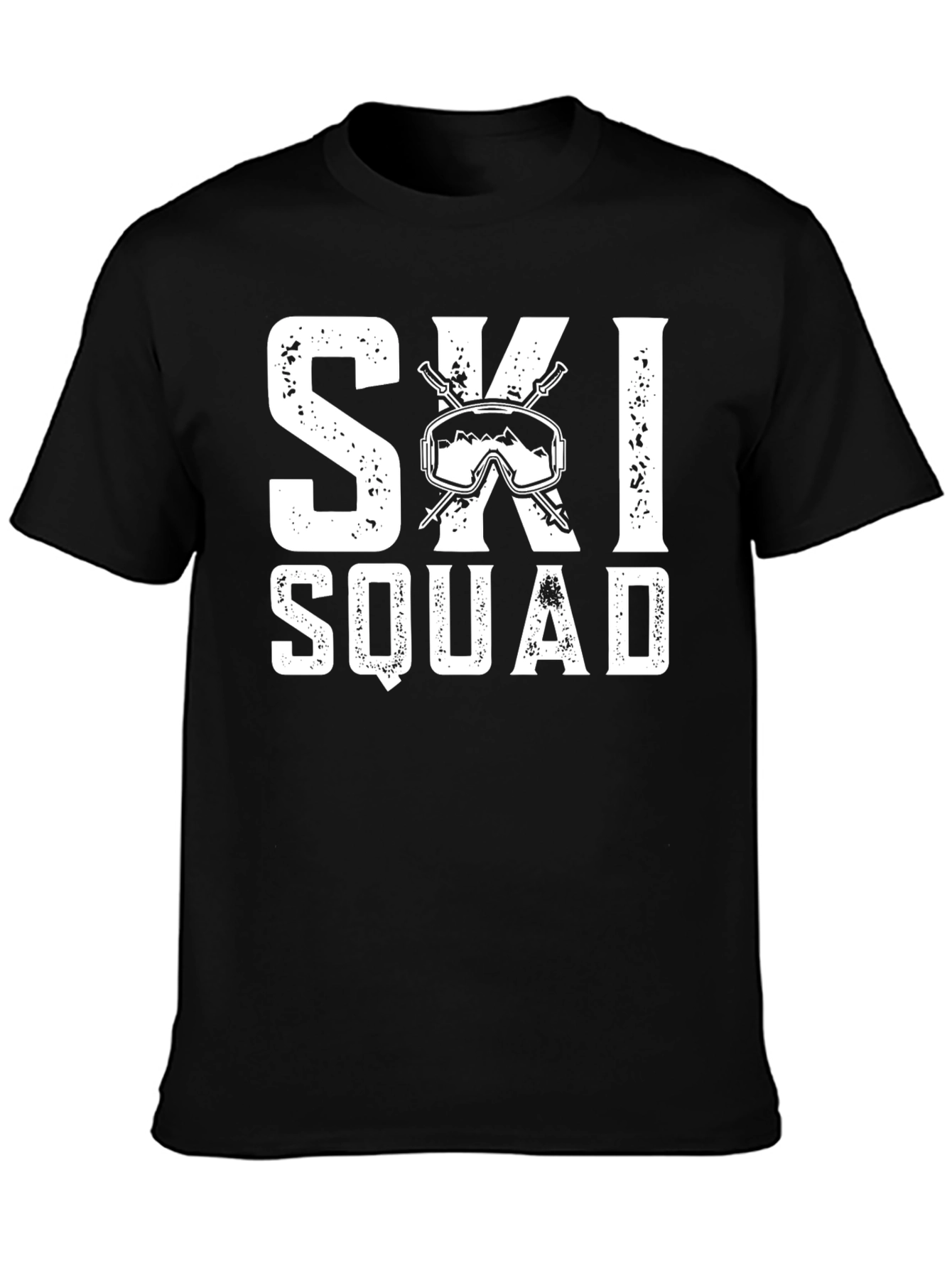 Black Ski Squad T-Shirt - Winter Sports Apparel view 3