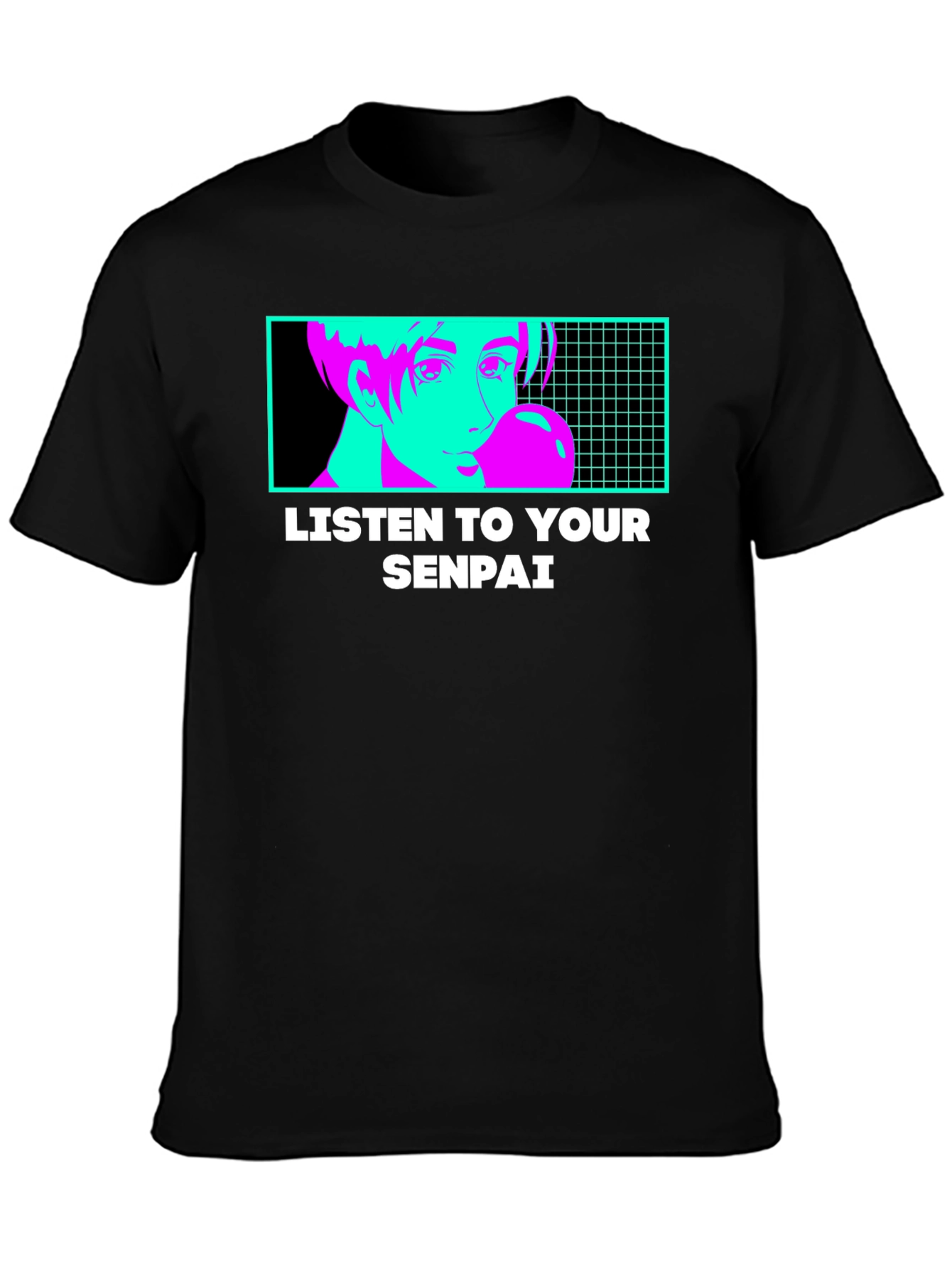 Listen To Your Senpai Anime Graphic T-Shirt - 3