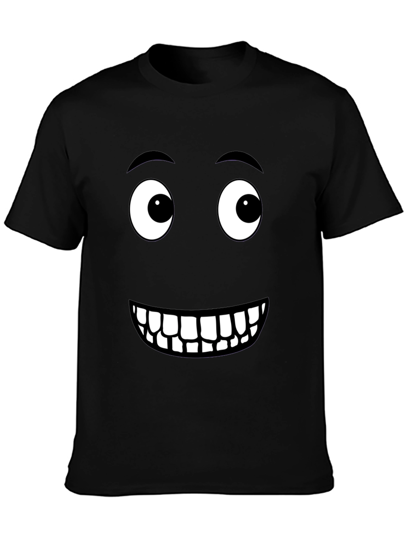 Black Funny Face Graphic T-Shirt view 3