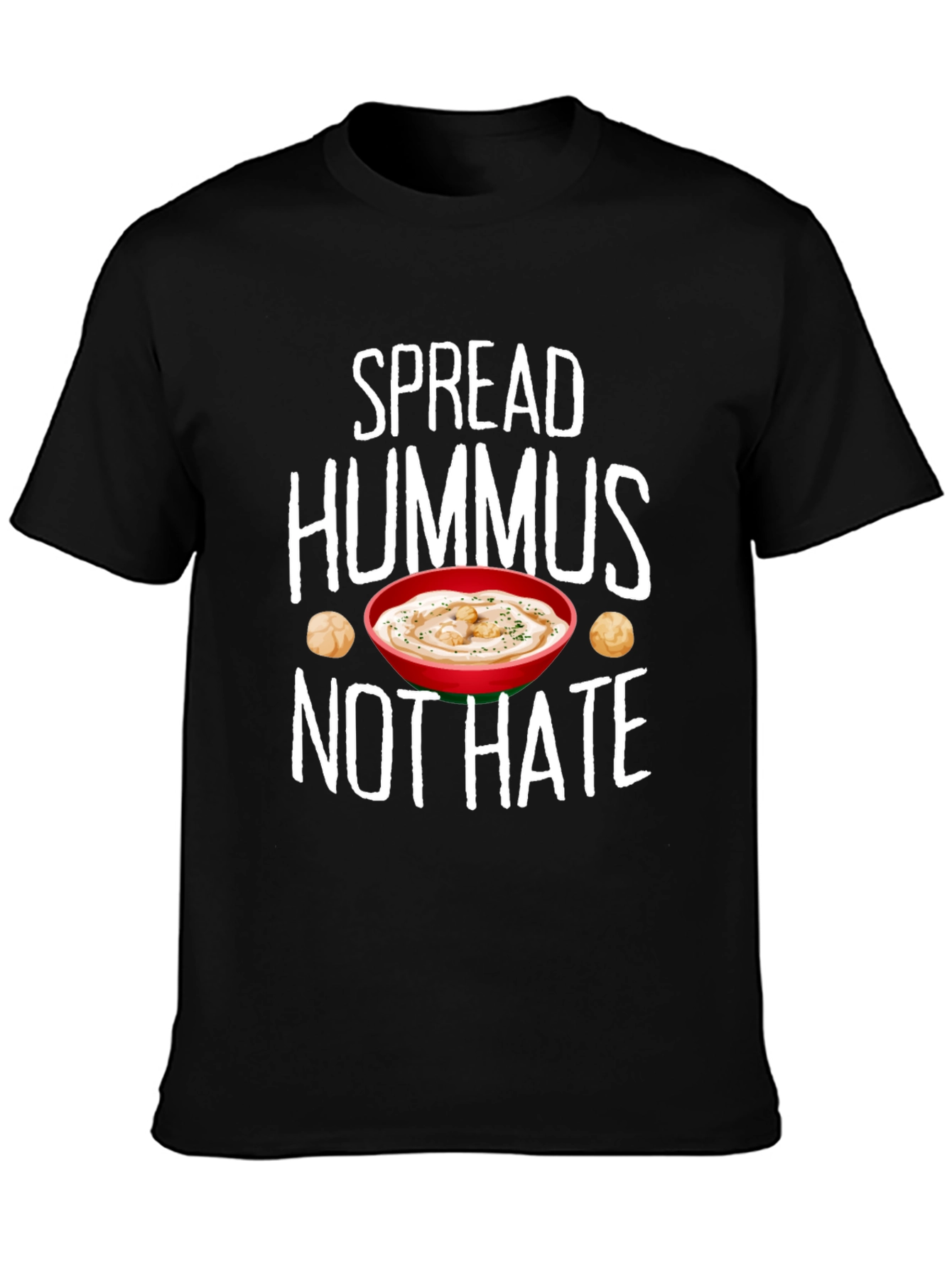 Black Spread Hummus Not Hate Tee view 3