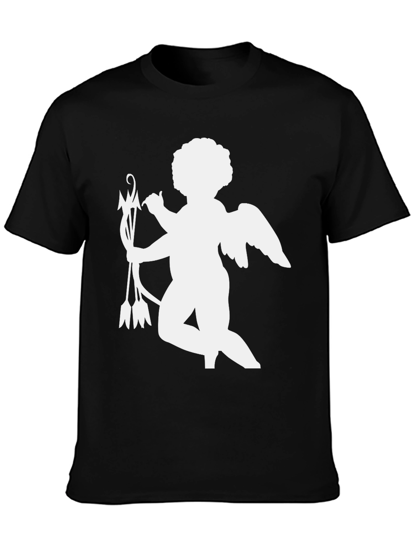 Black Cupid Graphic T-Shirt - Stylish Black Tee view 3