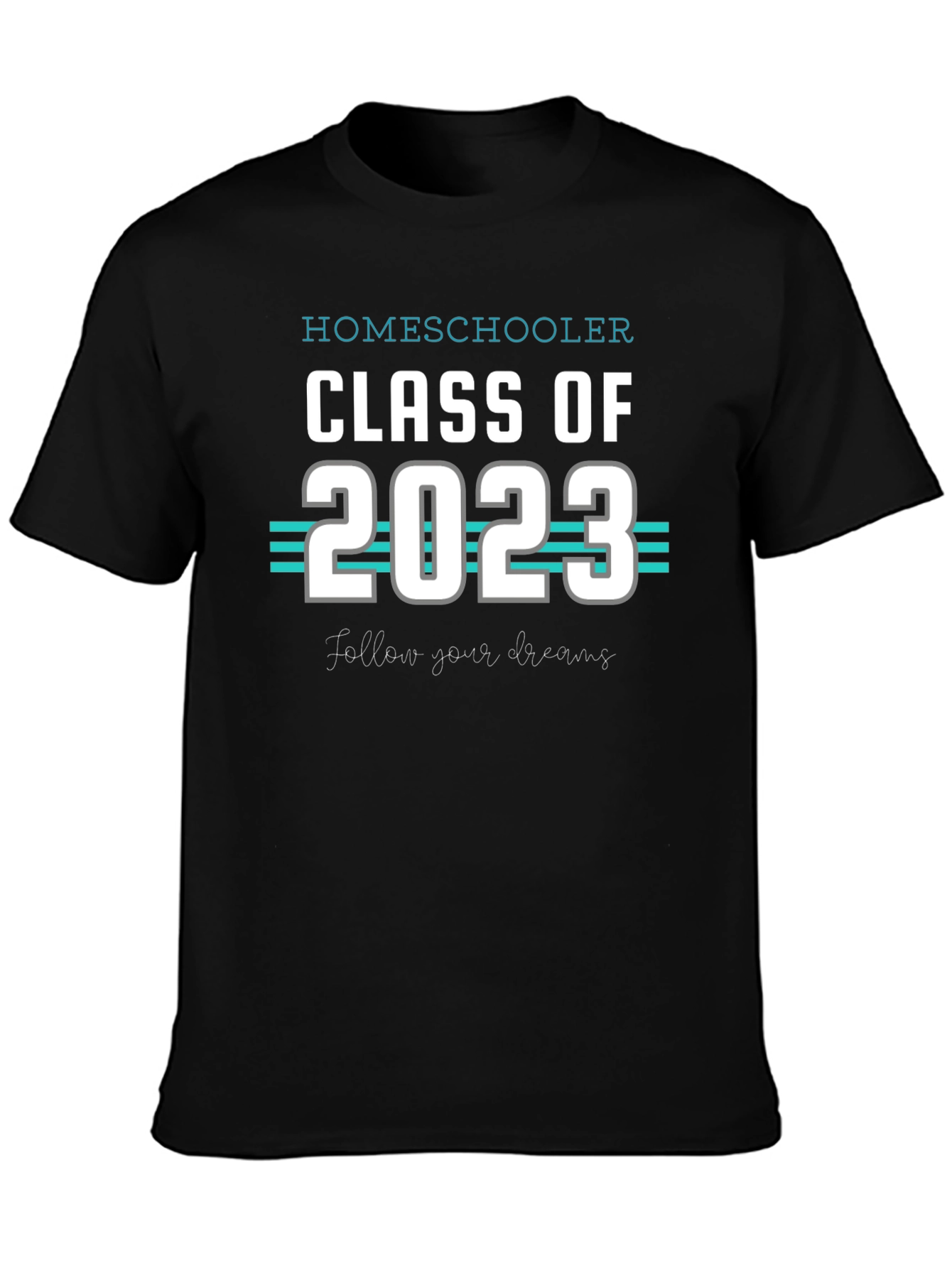 Black Homeschooler Class of 2023 Graduation T-Shirt view 3