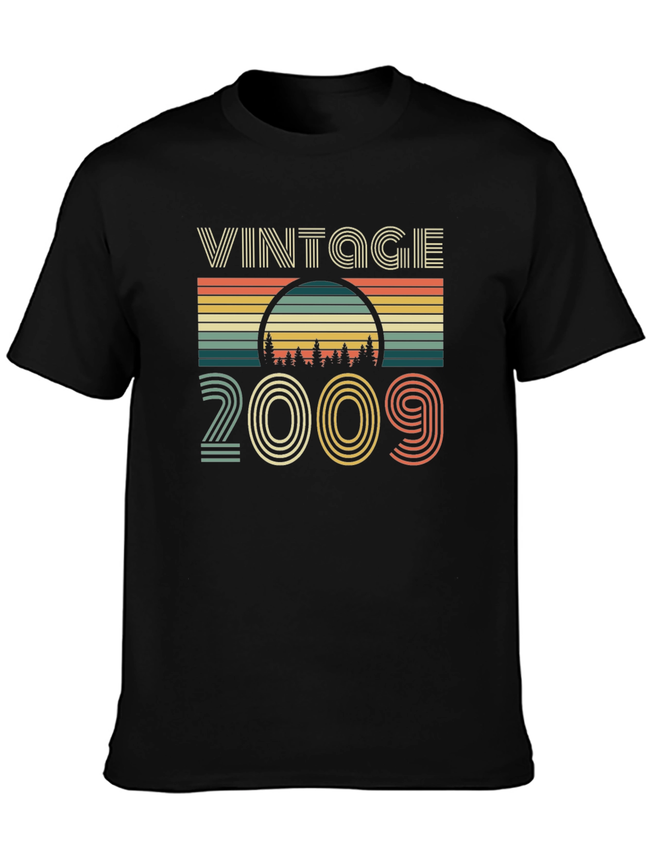 Black Vintage 2009 Graphic T-Shirt Retro Birthday Gift view 3