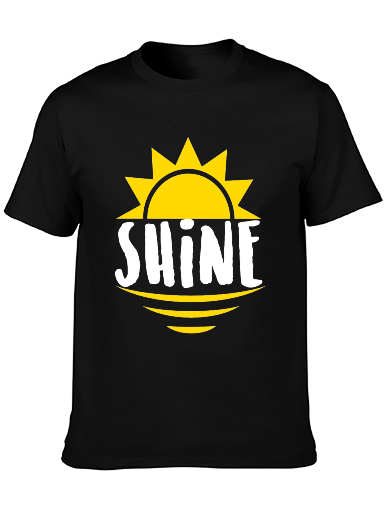 Black Shine Graphic Tee - Men's Black Cotton T-Shirt view 3