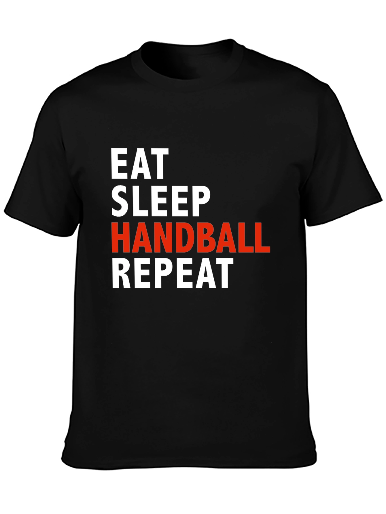 Black Eat Sleep Handball Repeat Graphic T-Shirt view 3