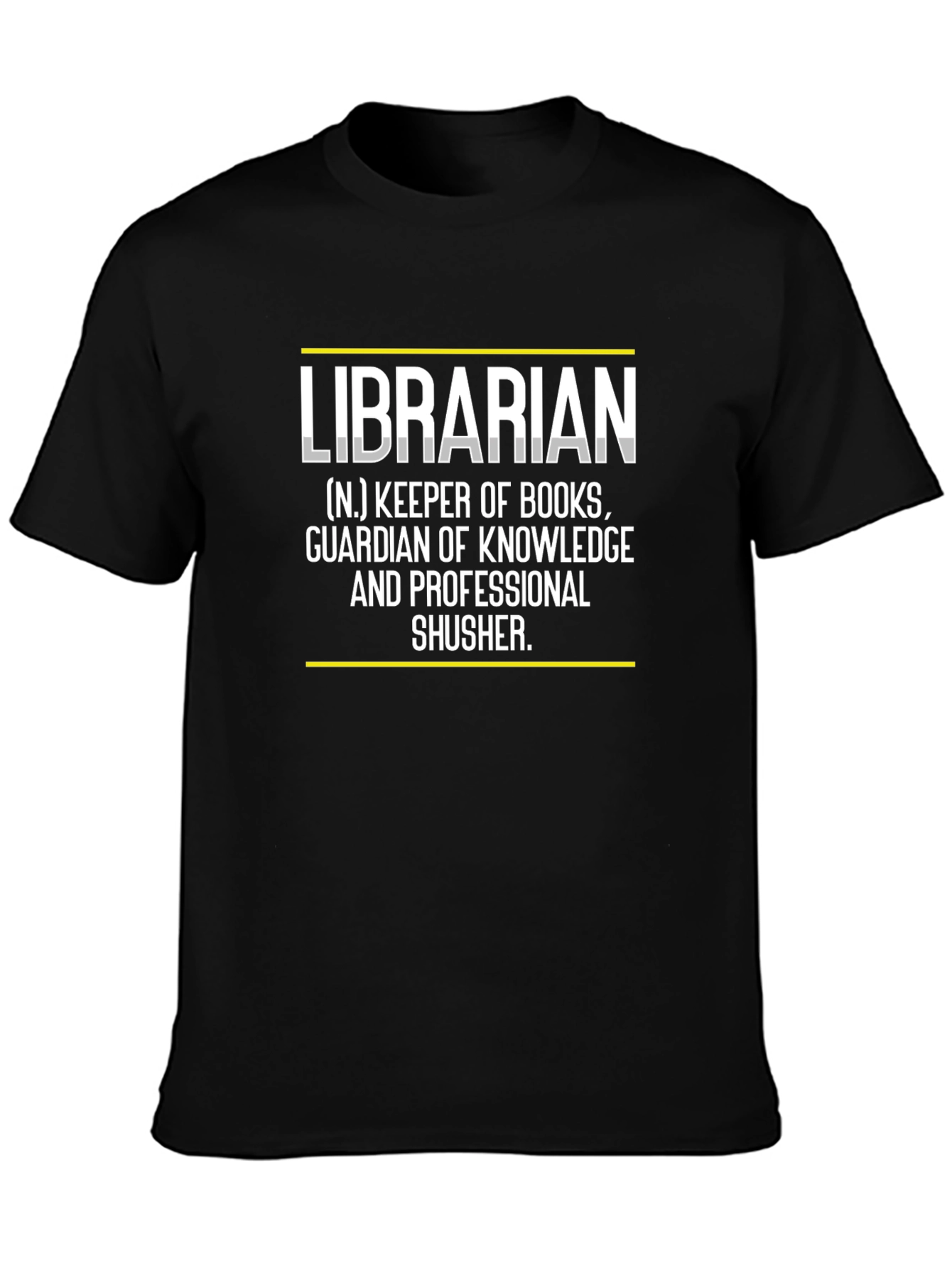 Black Librarian Definition Black T-Shirt view 3