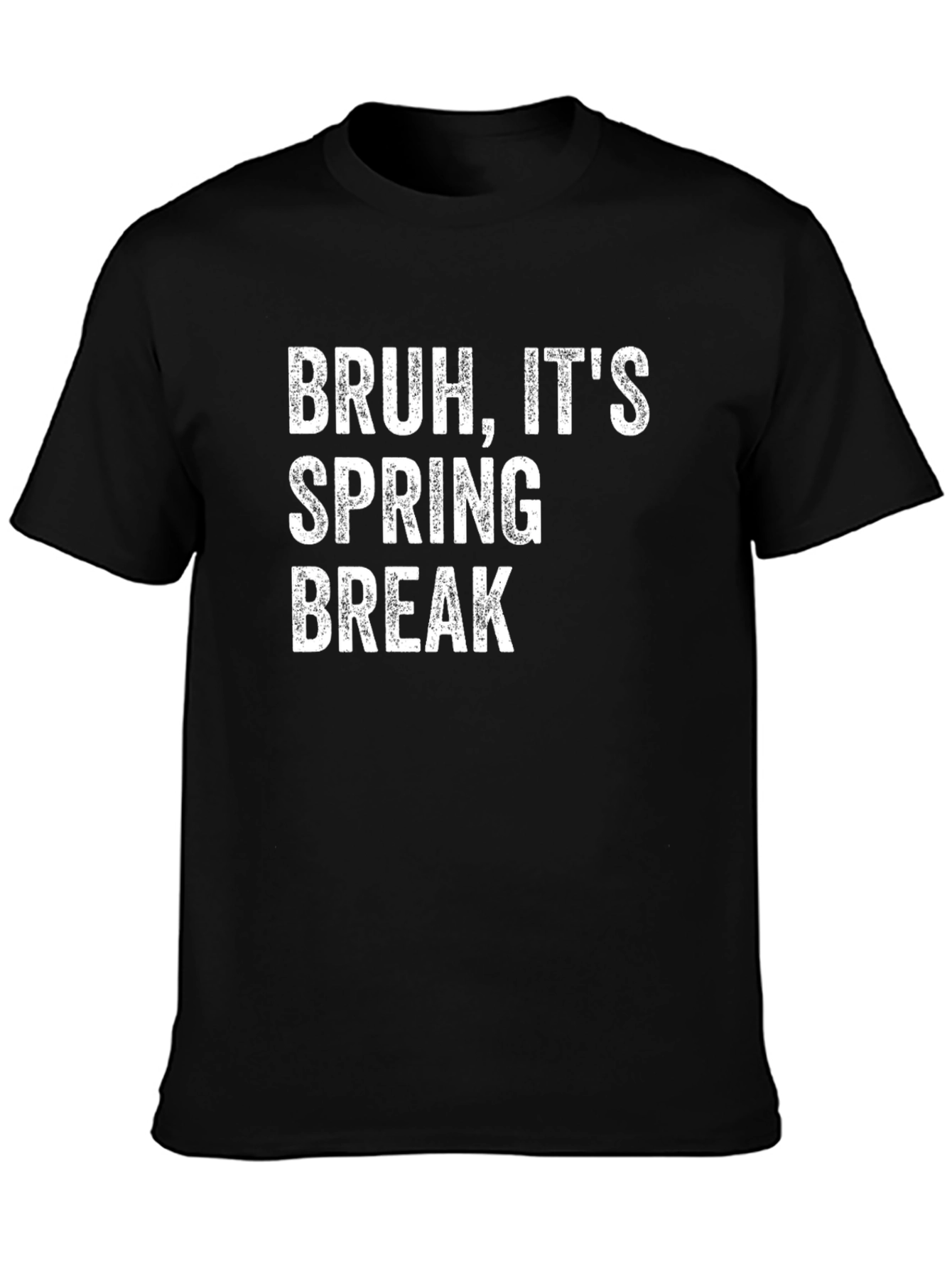 Black Bruh It's Spring Break T-Shirt Funny Vacation Tee view 3