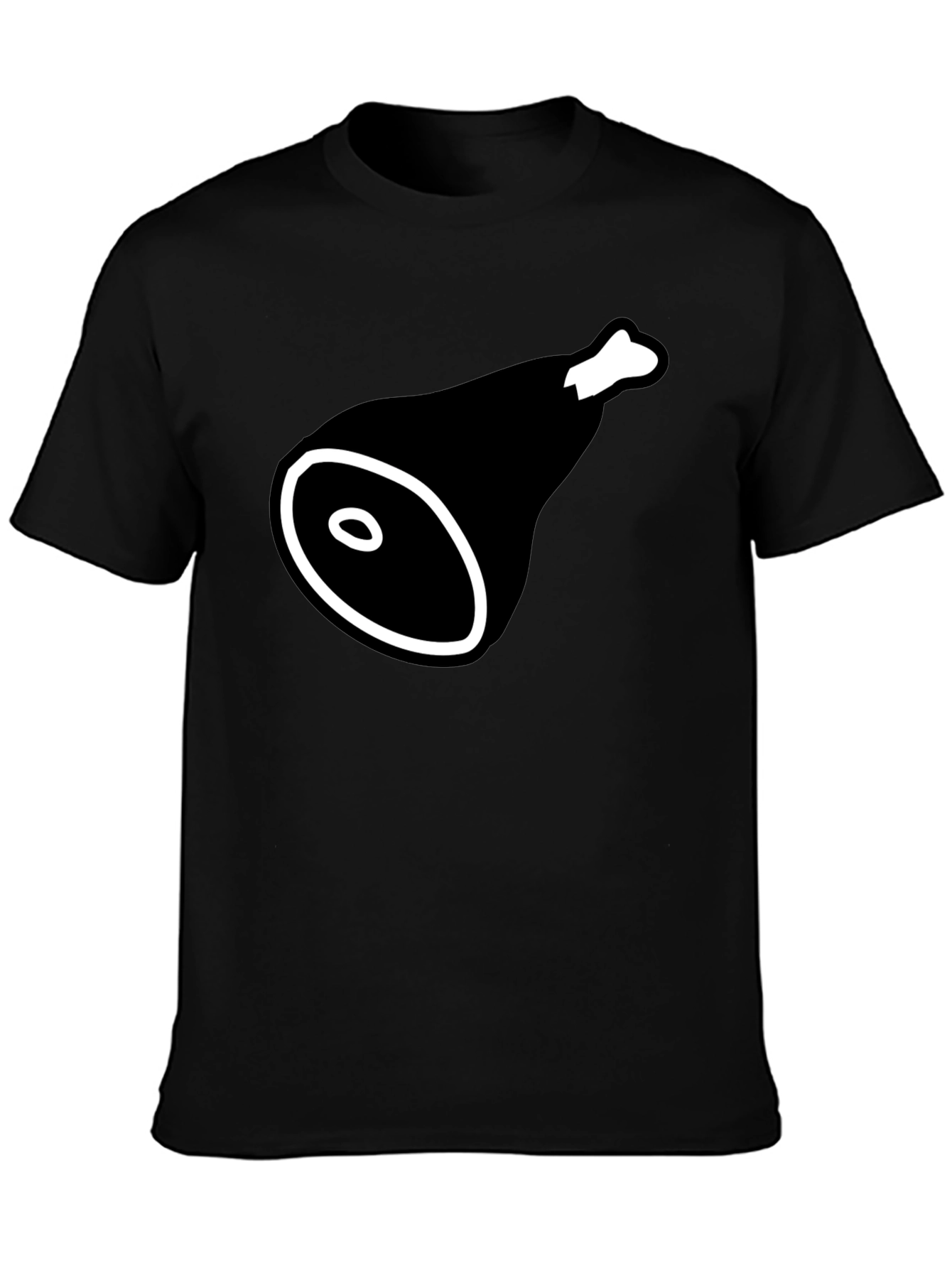 Black Ham Graphic T-Shirt - Funny Food Tee for Meat Lovers view 3