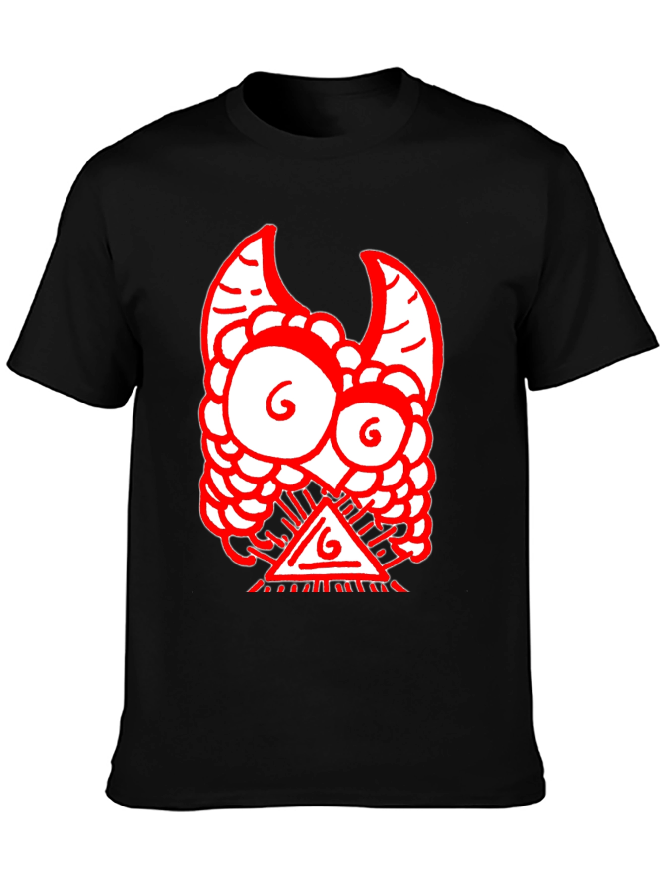 Black Red Monster Graphic Black T-Shirt view 3