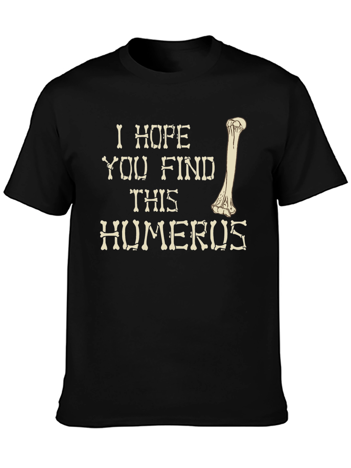 Black Humorous Bone Graphic T-Shirt view 3