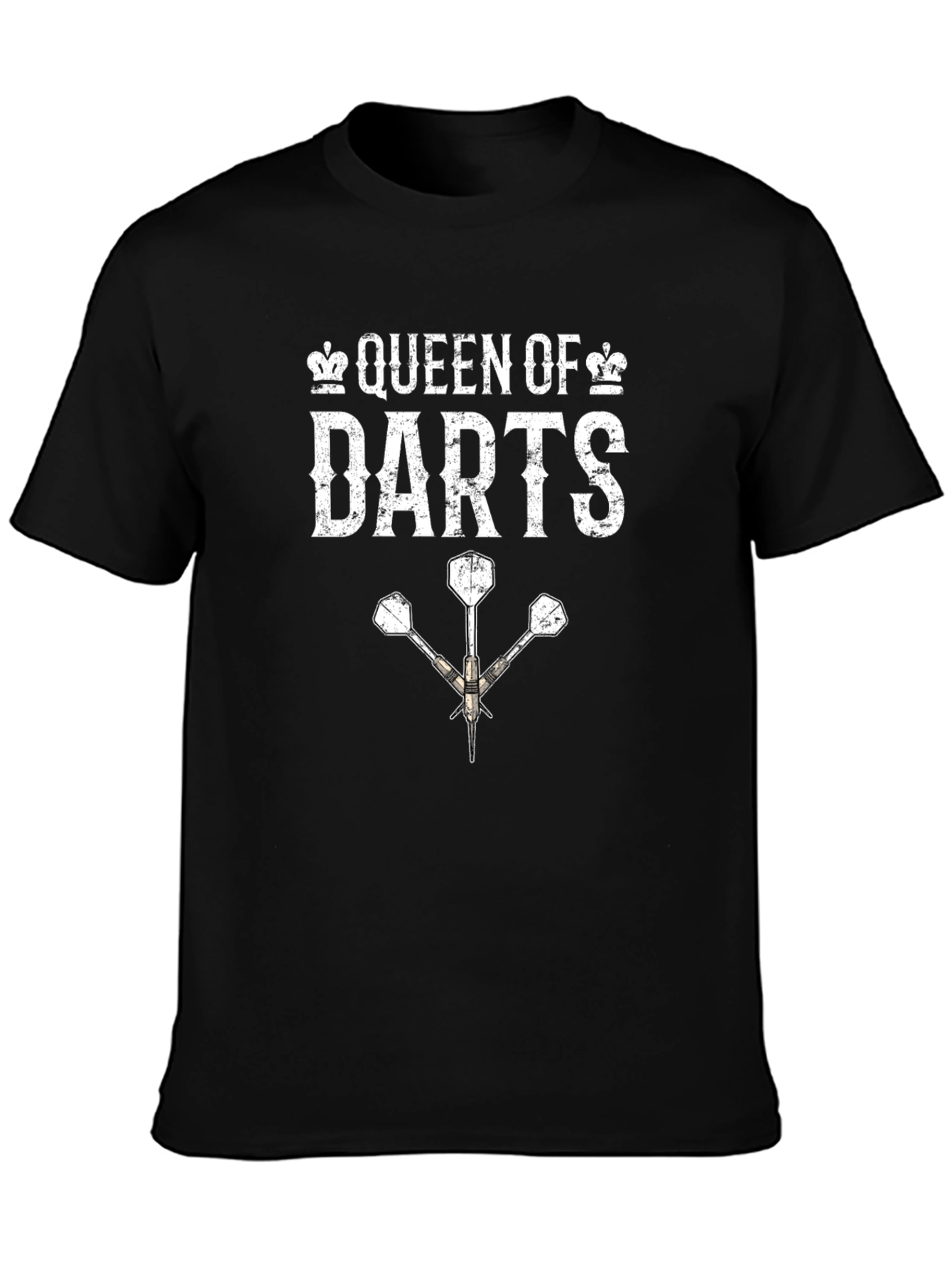 Black Queen of Darts T-Shirt - Dart Player Apparel view 3
