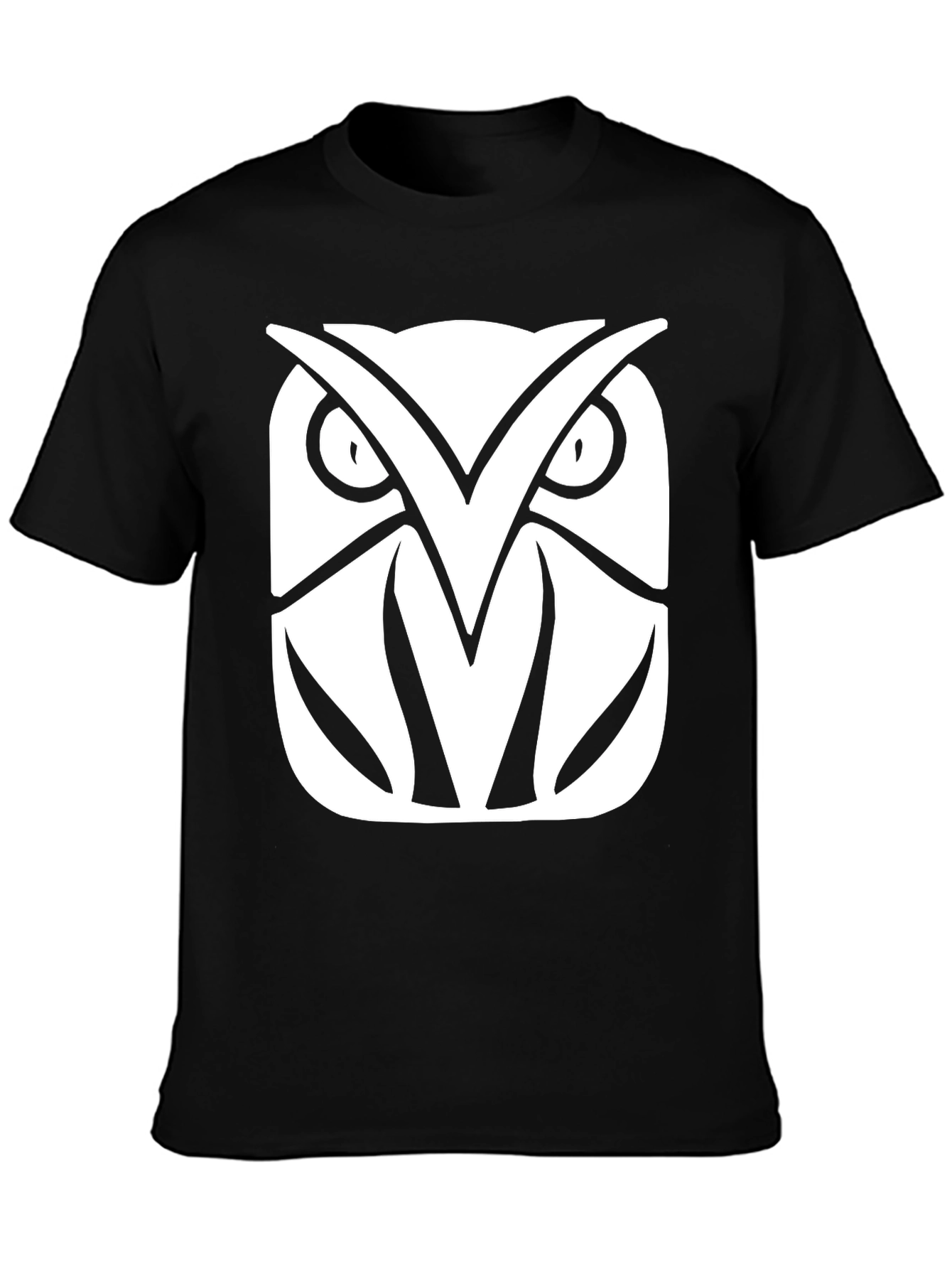 Black Owl Graphic Print Black T-Shirt view 3