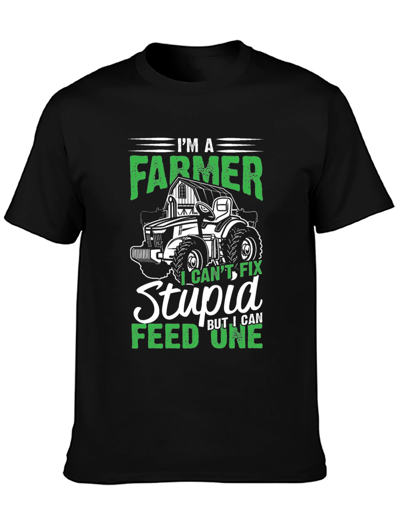 Black I'm A Farmer T-Shirt - Funny Farming Tee view 3