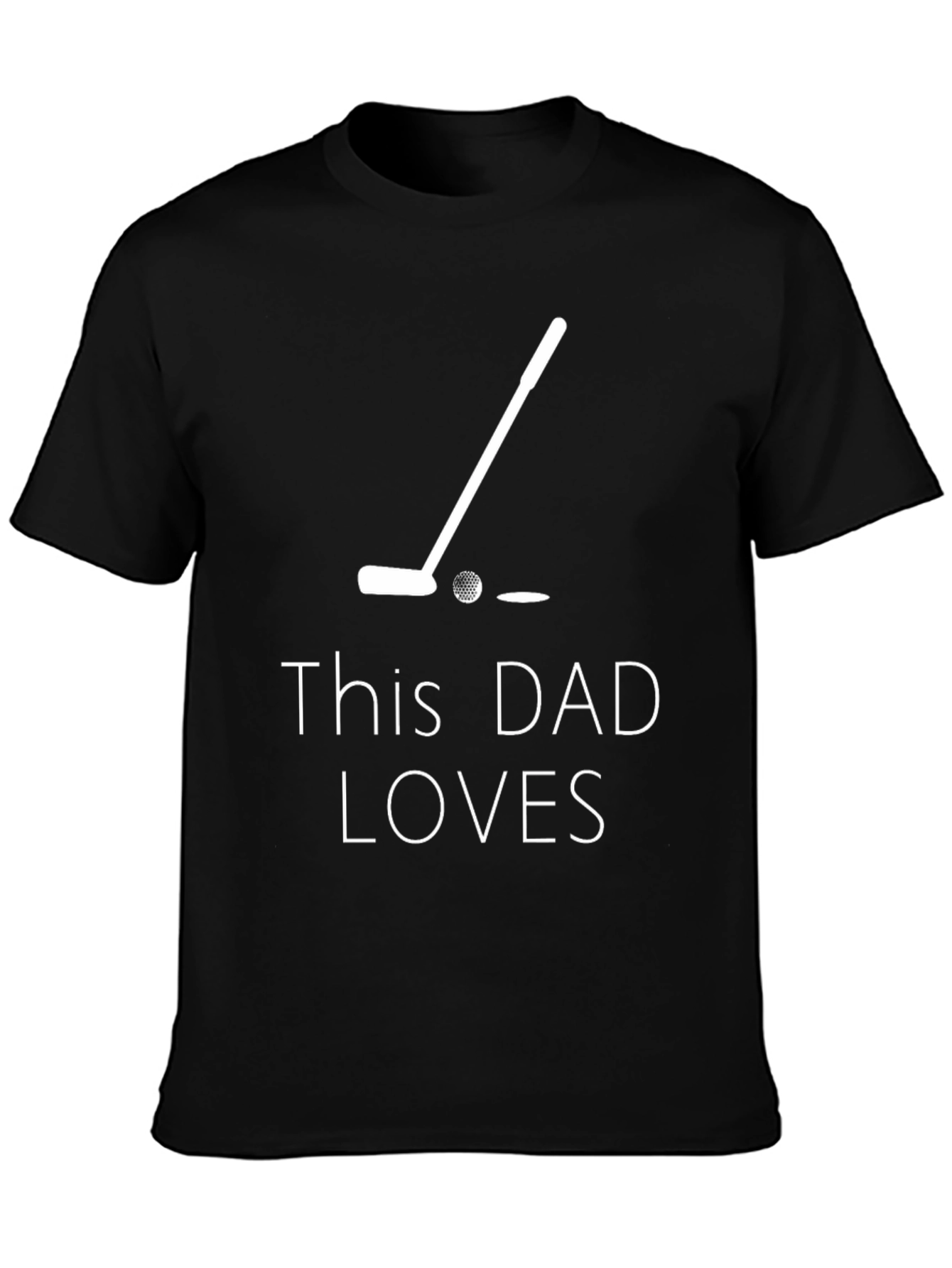 Black This Dad Loves Golf T-Shirt view 3