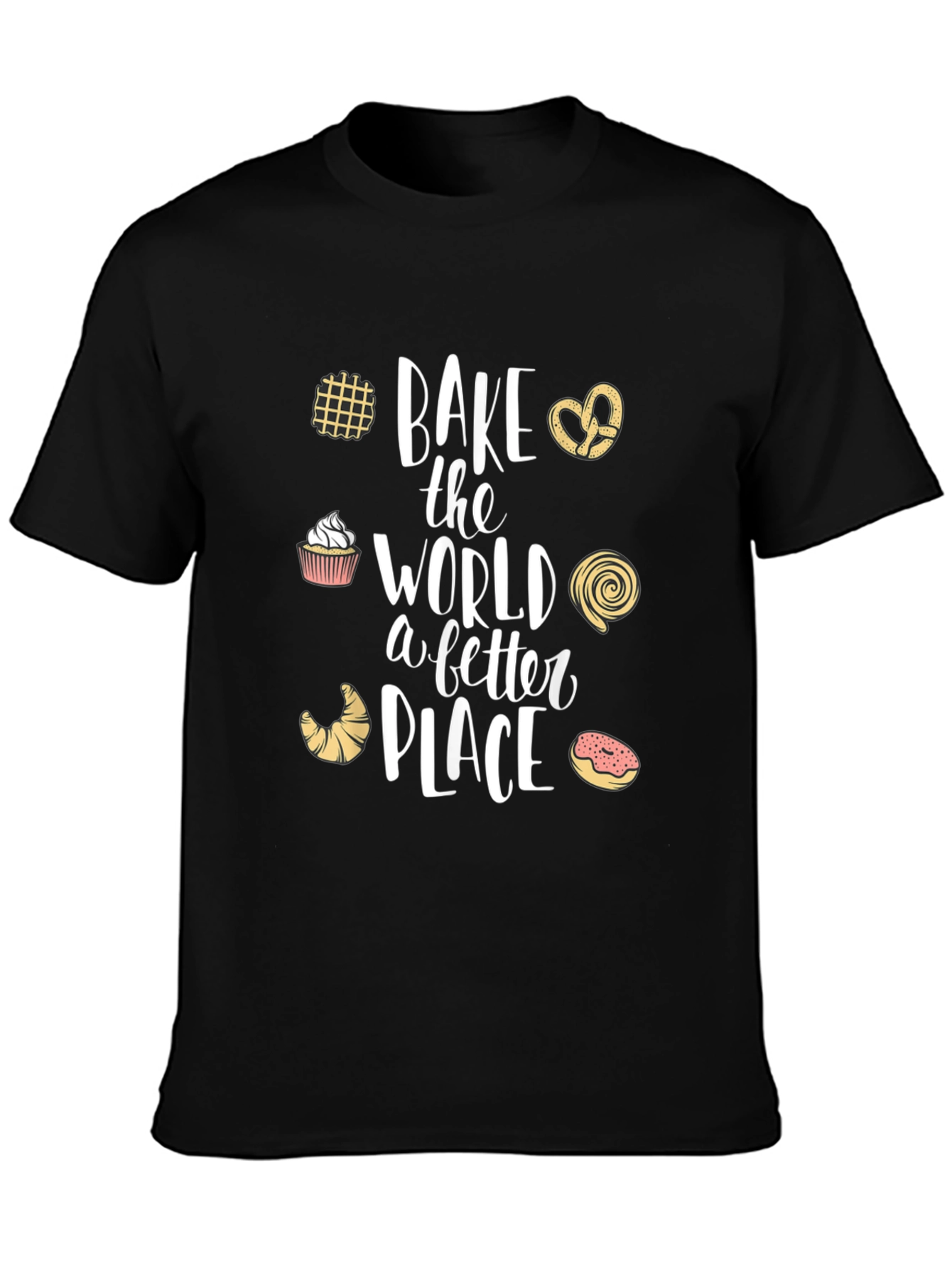 Black Bake the World Better T-Shirt view 3