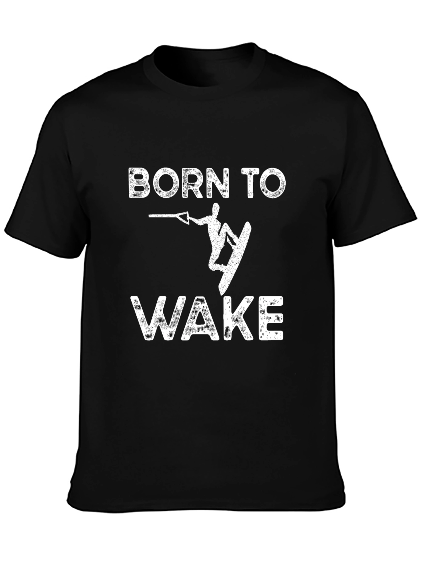 Black Born to Wake Black Graphic Tee view 3