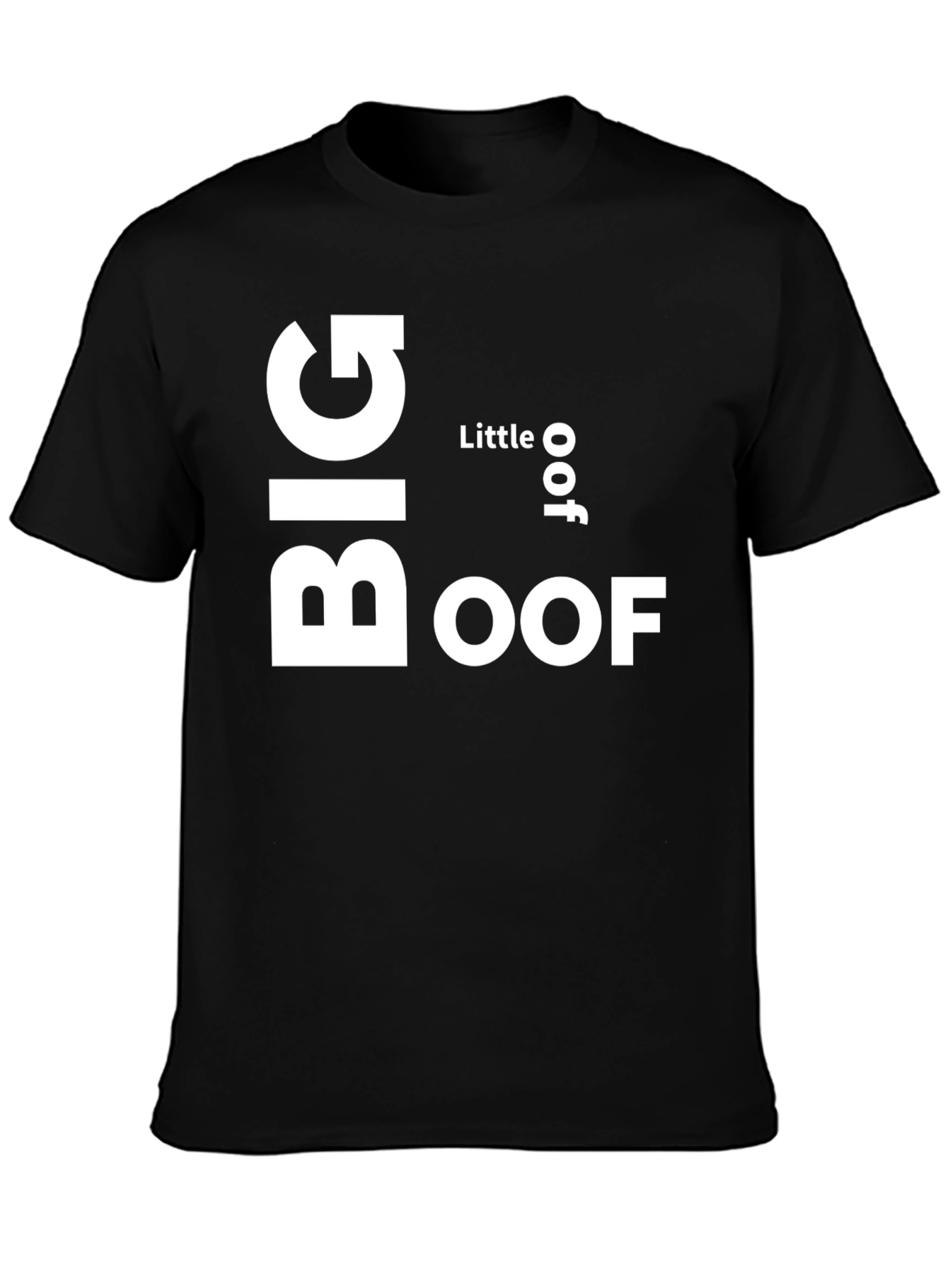 Black Big Oof Graphic Tee - Funny Sarcastic T-Shirt view 3