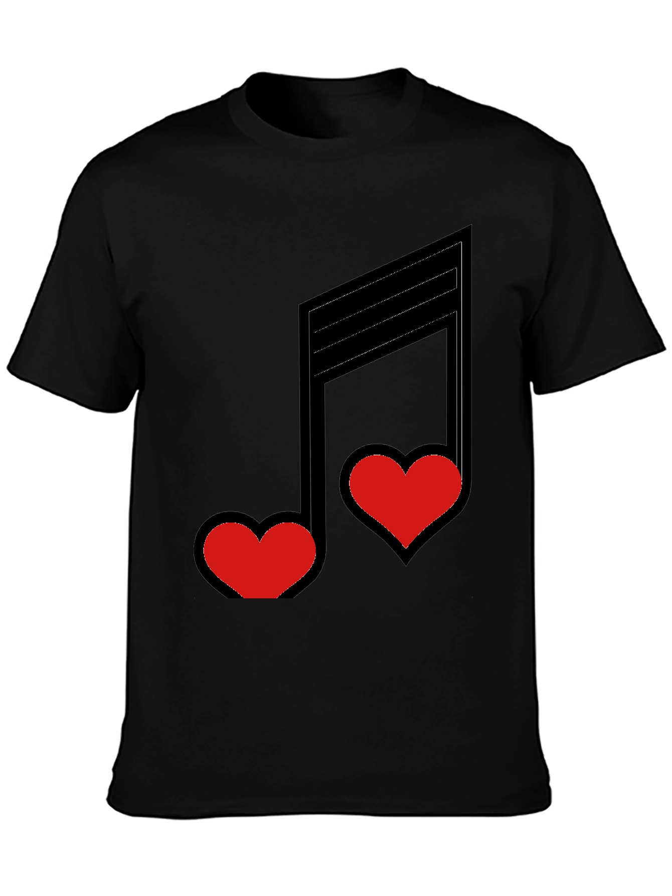 Black Love Notes Black Graphic Tee view 3