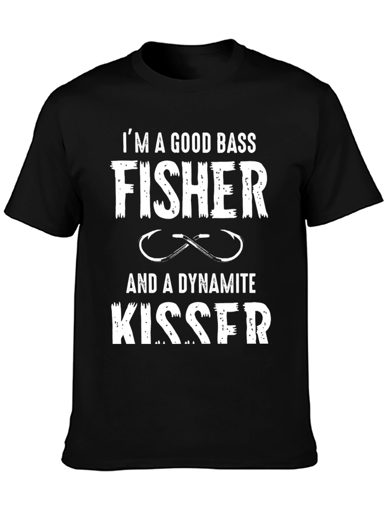 Black Good Bass Fisher & Dynamite Kisser Black T-Shirt view 3