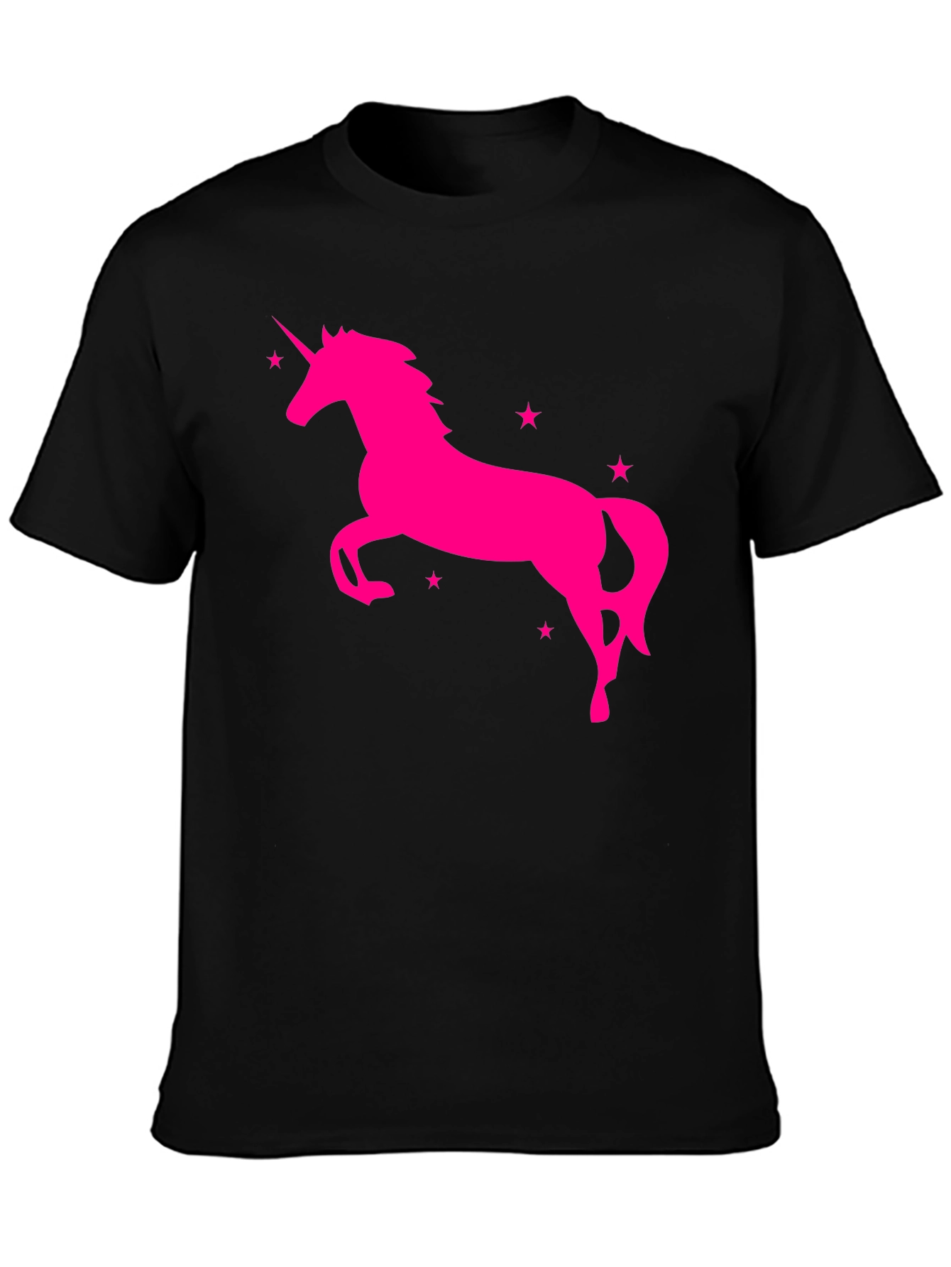 Black Unicorn Graphic Tee - Men's Black Shirt view 3
