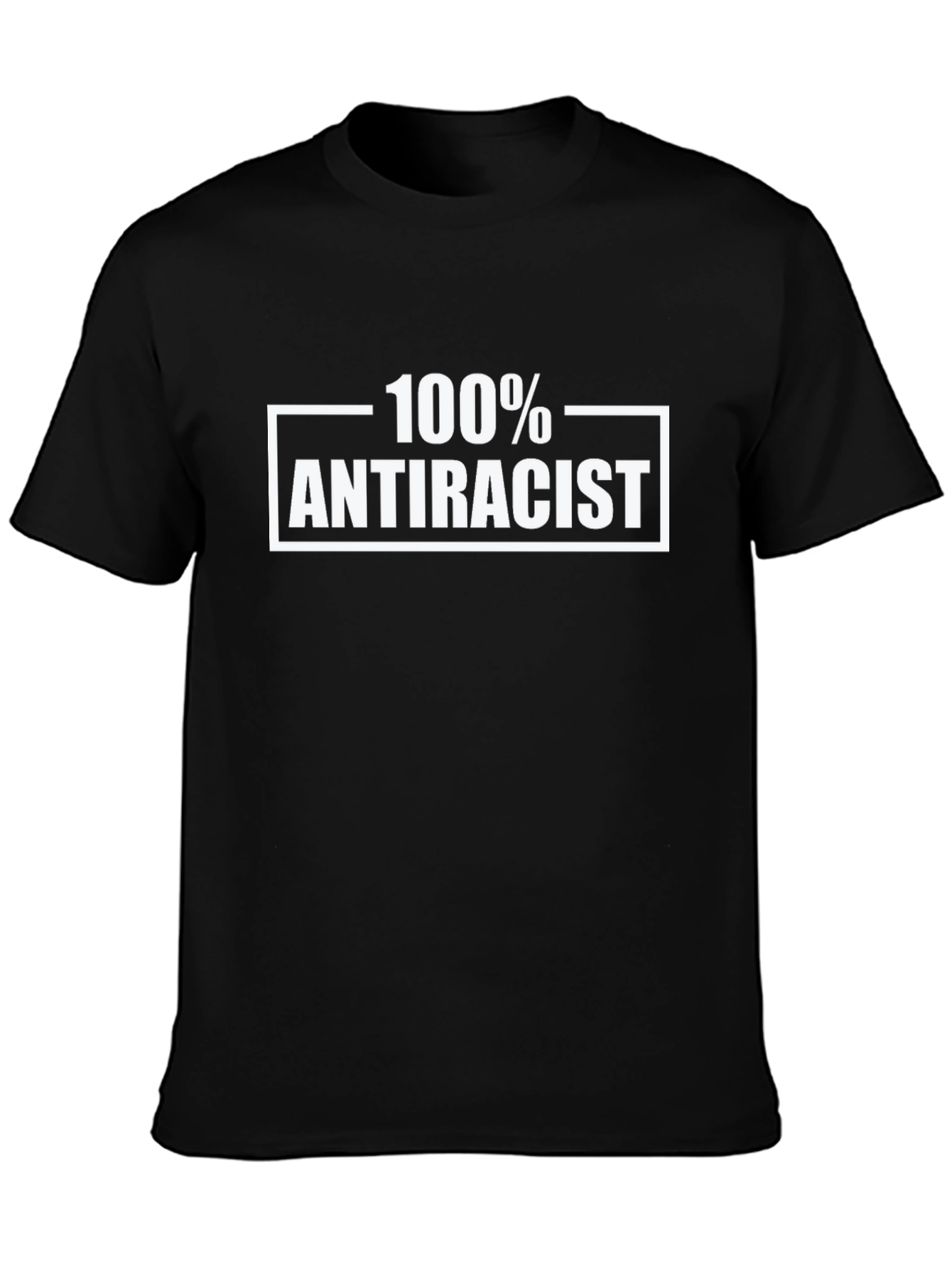 Black 100% Antiracist Graphic T-Shirt - Black view 3
