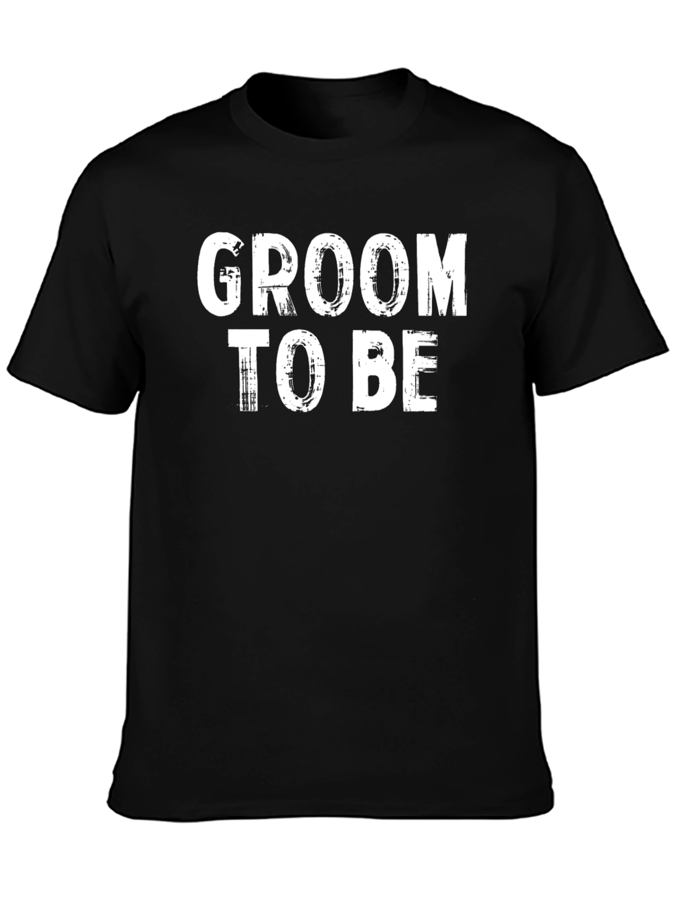Black Groom To Be T-Shirt - Black Cotton Blend view 3