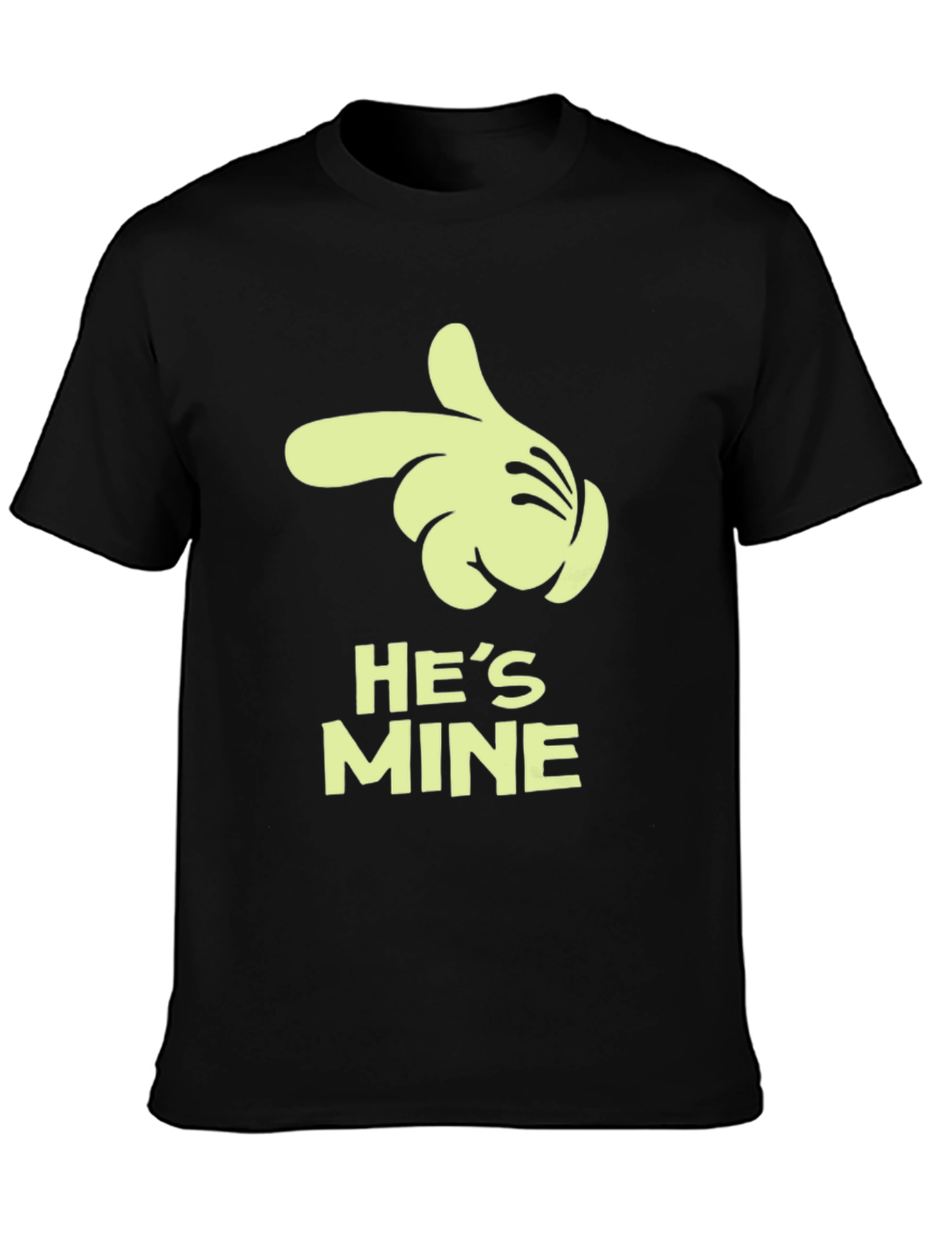 Black He's Mine Graphic Tee view 3