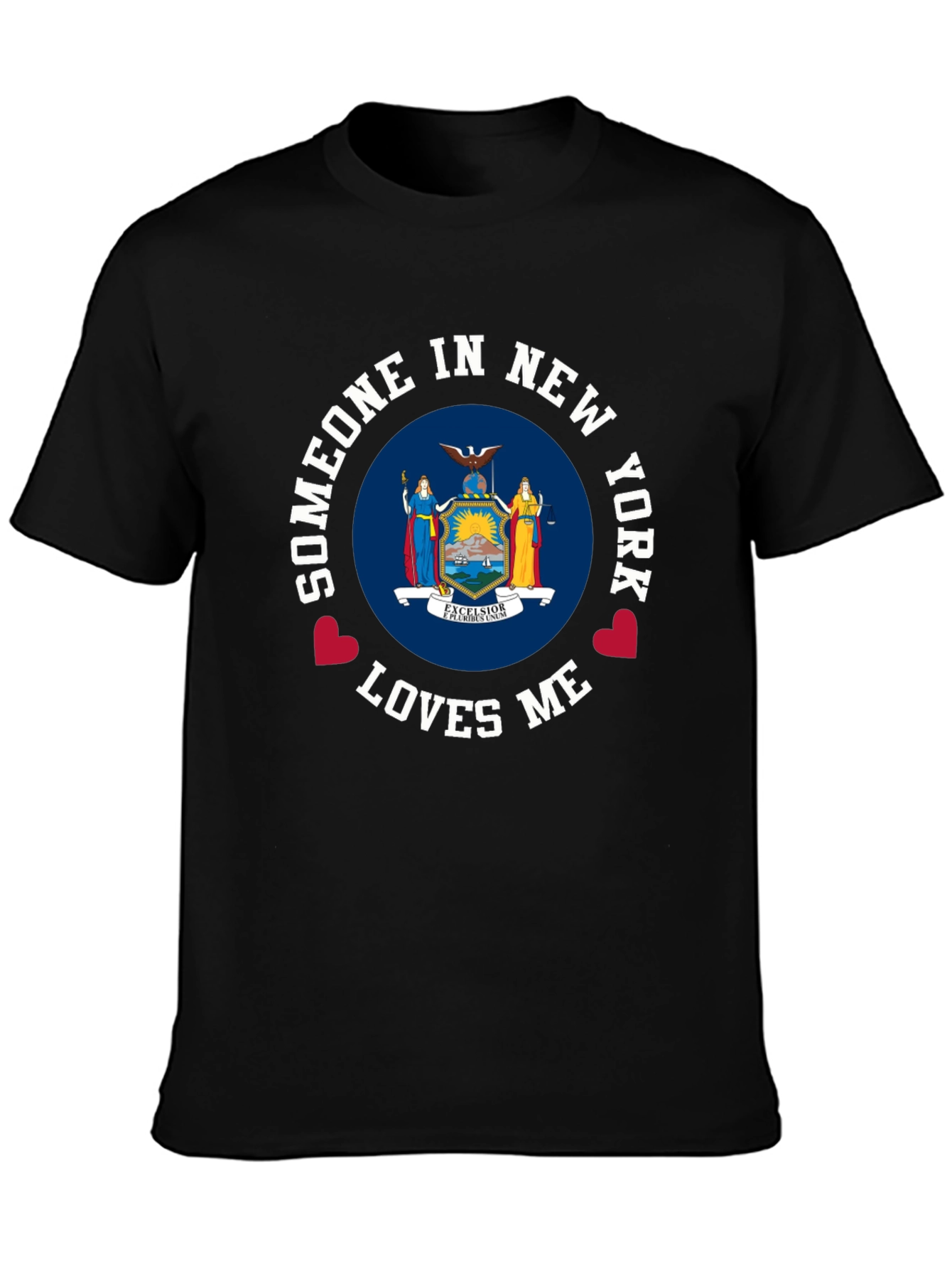Black New York Loves Me Graphic T-Shirt view 3