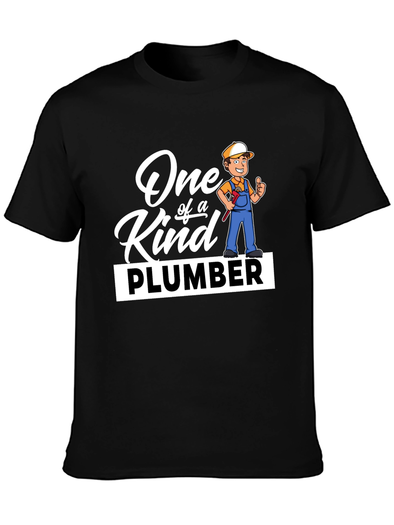 Black One of a Kind Plumber Graphic T-Shirt view 3