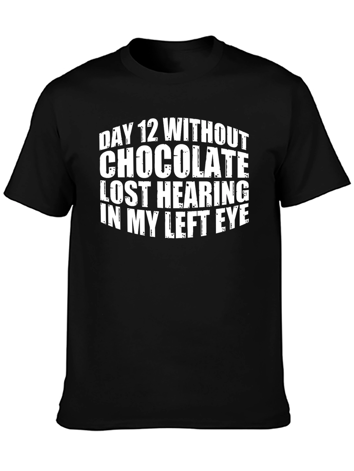 Black Funny Chocolate Withdrawal T-Shirt view 3