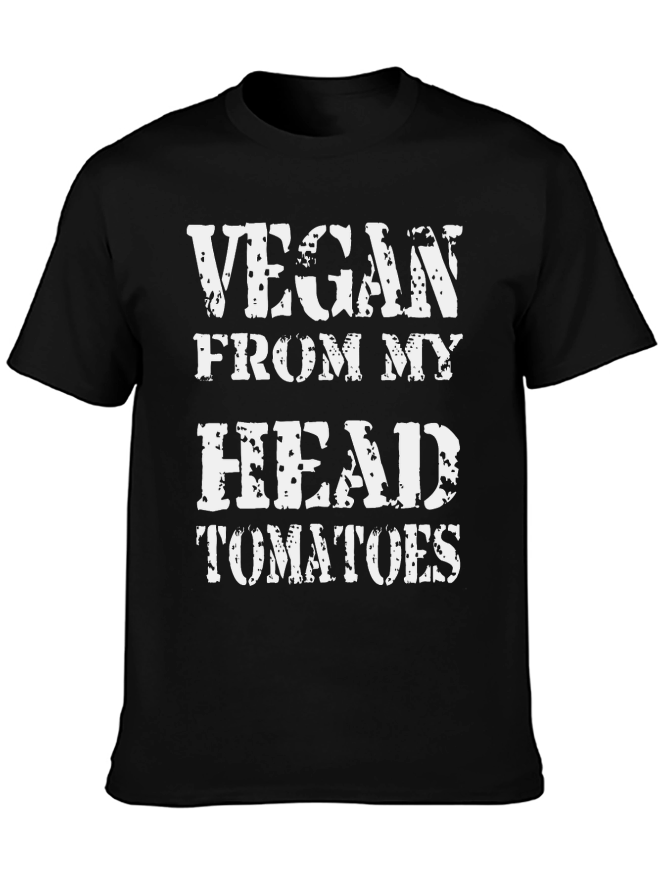 Black Vegan From My Head Tomatoes Graphic T-Shirt view 3