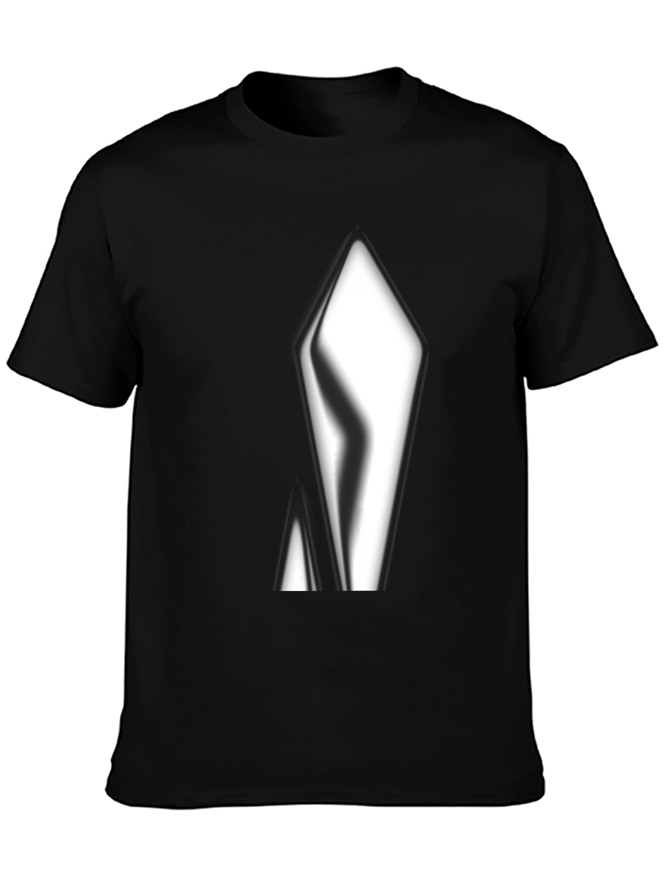 Black Abstract Graphic Black T-Shirt view 3