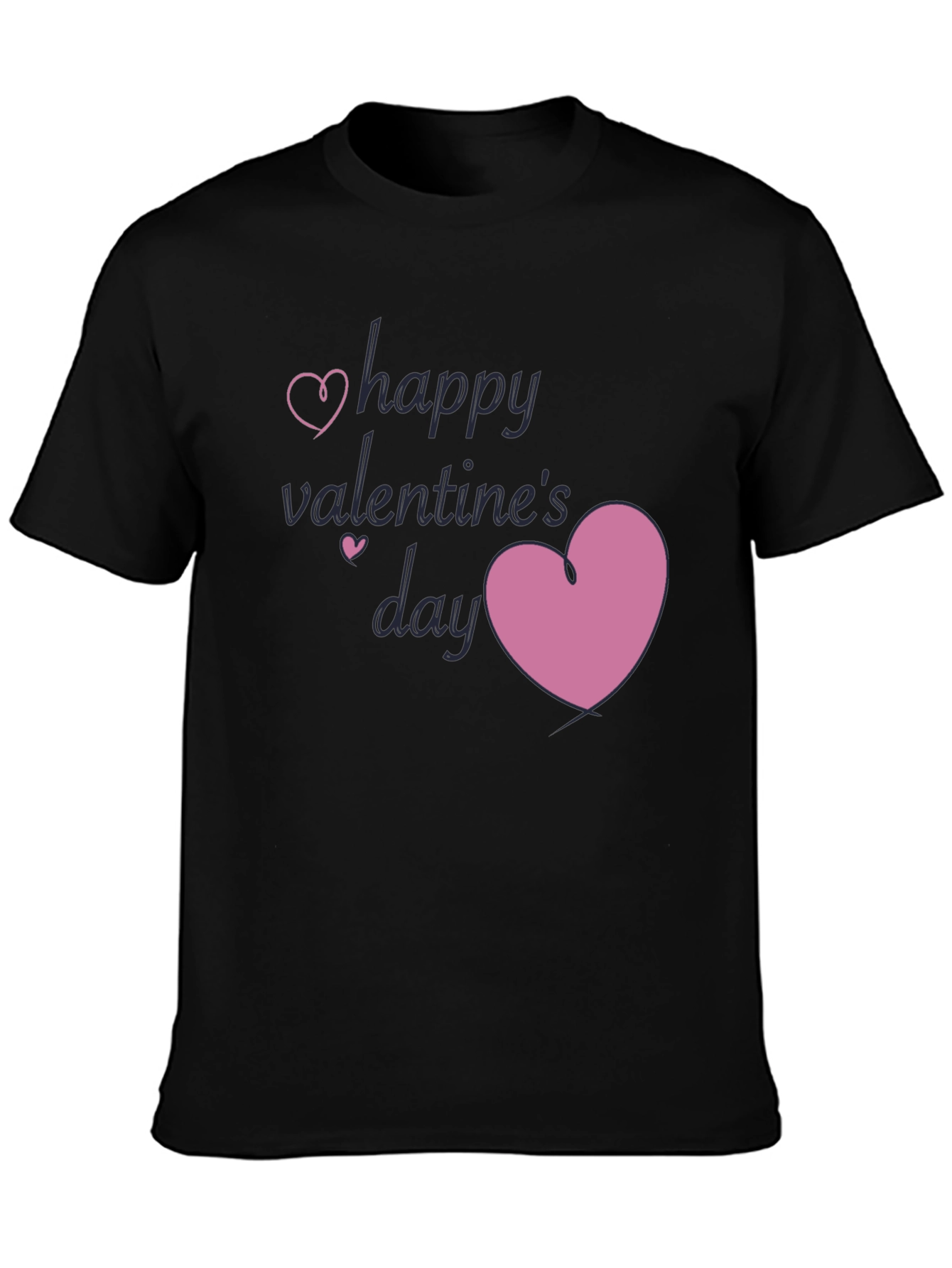 Black Happy Valentine's Day Graphic Tee view 3