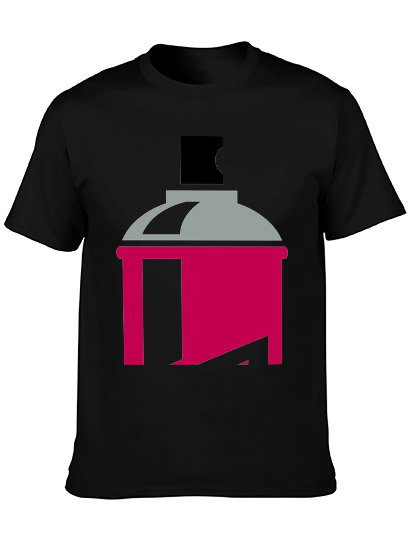 Black Spray Paint Can Graphic Tee - Modern Art Style view 3