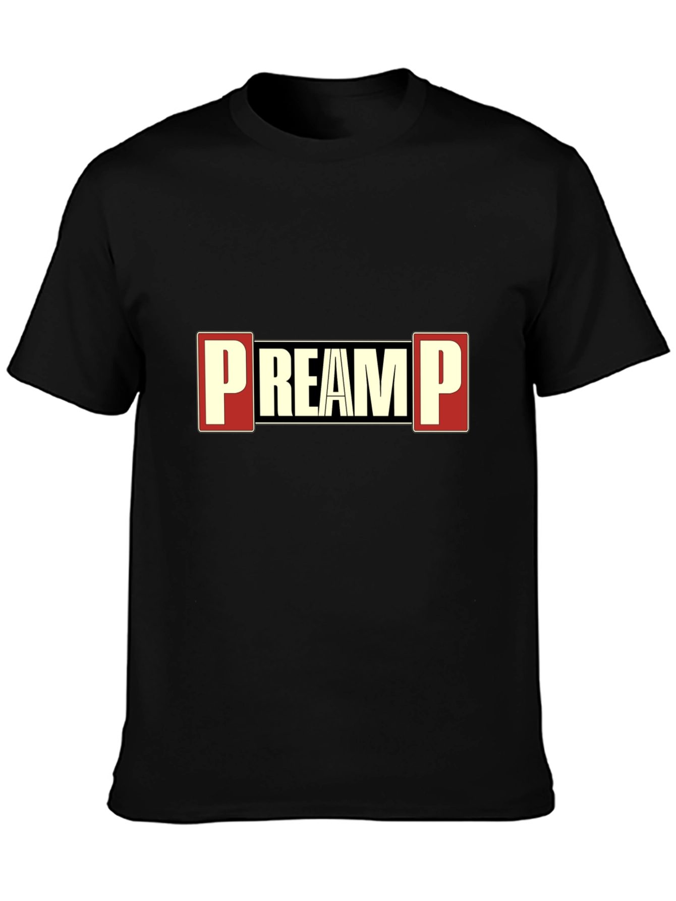 Black PREAMP Graphic Tee - Black Cotton Blend T-Shirt view 3