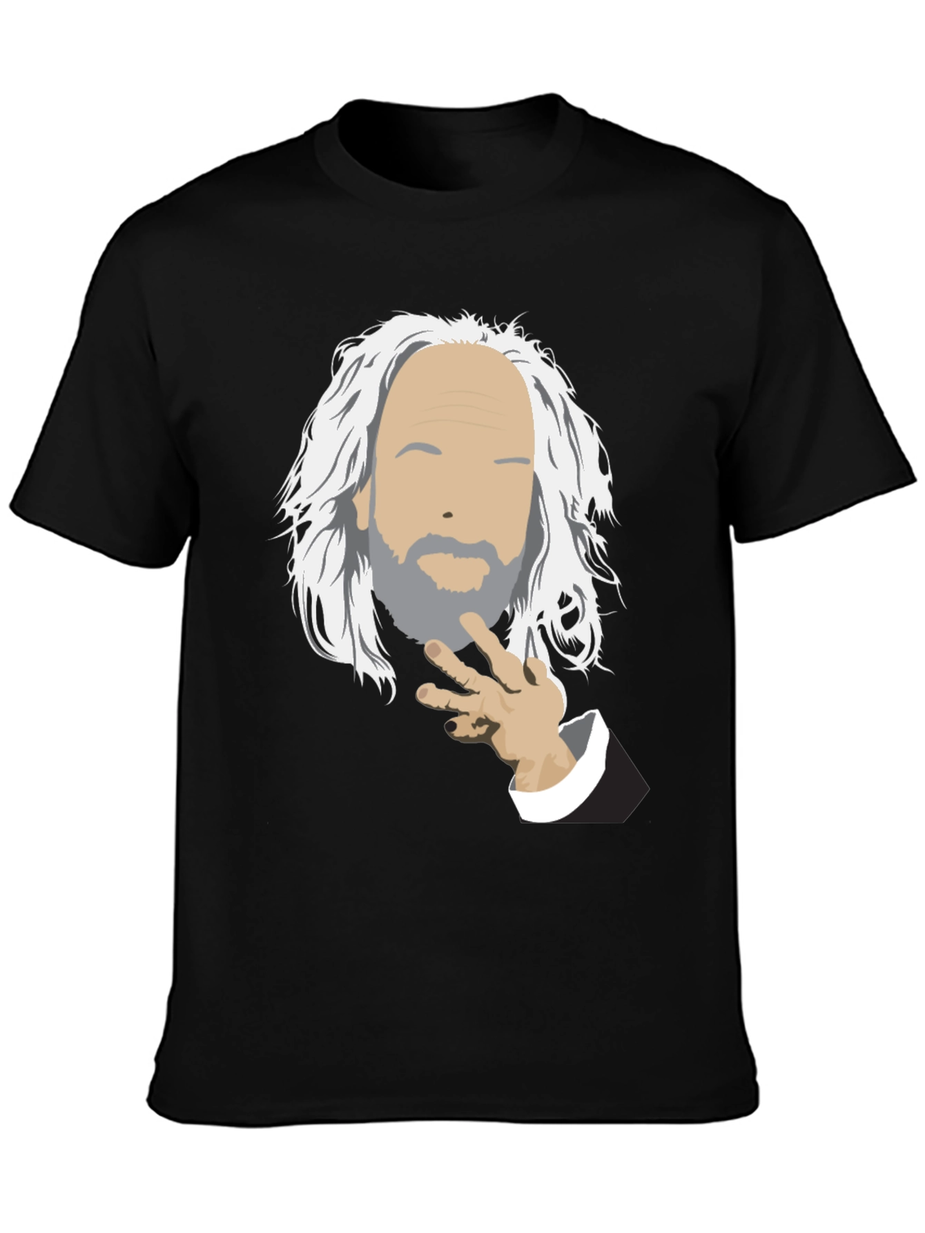 Black Philosopher Graphic Tee - Black Cotton T-Shirt view 3