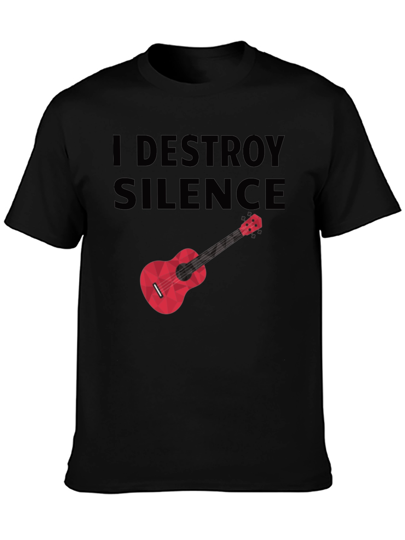 Black I Destroy Silence Graphic Tee view 3
